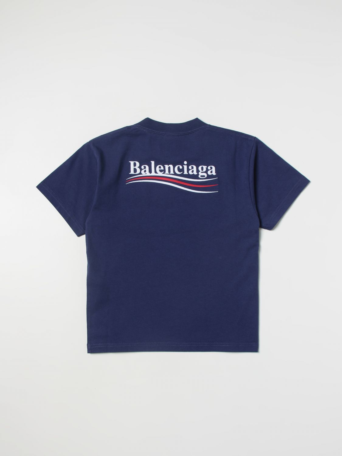 BALENCIAGA: Camiseta para niño, Azul | Camiseta Balenciaga 681864 TMVE7 en línea en GIGLIO.COM