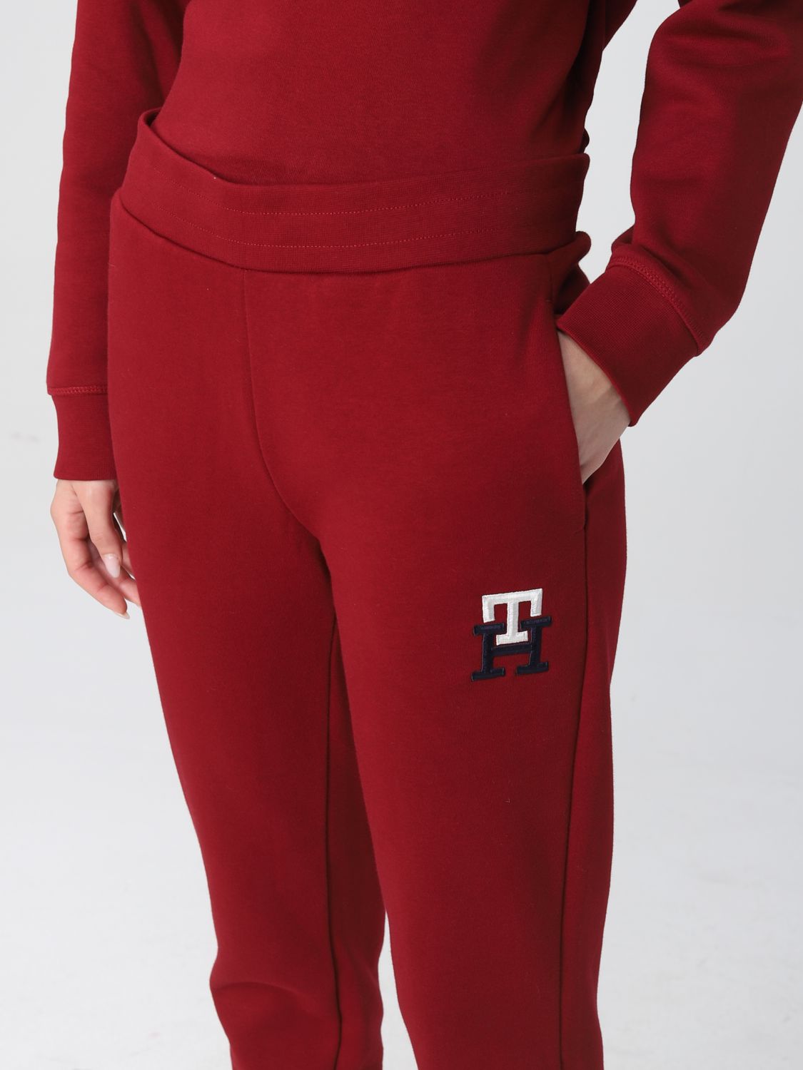 Funds Completely dry Dozens TOMMY HILFIGER: pants for woman - Burgundy | Tommy Hilfiger pants  WW0WW37435 online on GIGLIO.COM