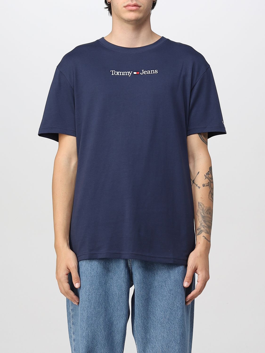 TOMMY JEANS: t-shirt for man - Navy | Tommy Jeans t-shirt DM0DM14984 ...