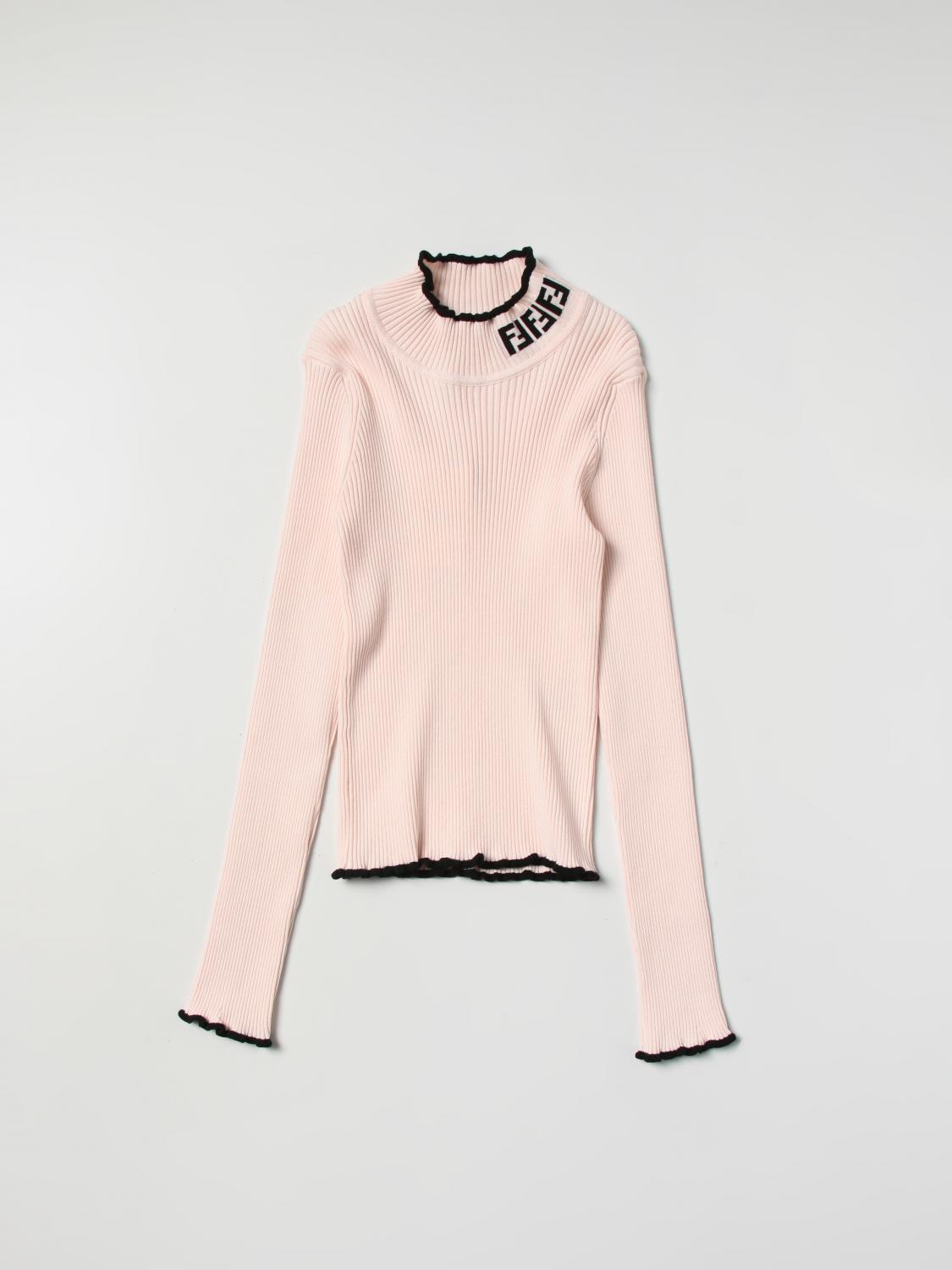 FENDI KIDS: sweater for girls - Pink | Fendi Kids sweater JFG110ALND online  on GIGLIO.COM