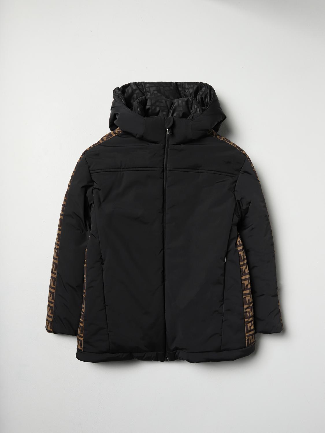 FENDI KIDS: jacket for boys - Black | Fendi Kids jacket JMA239AG2H ...