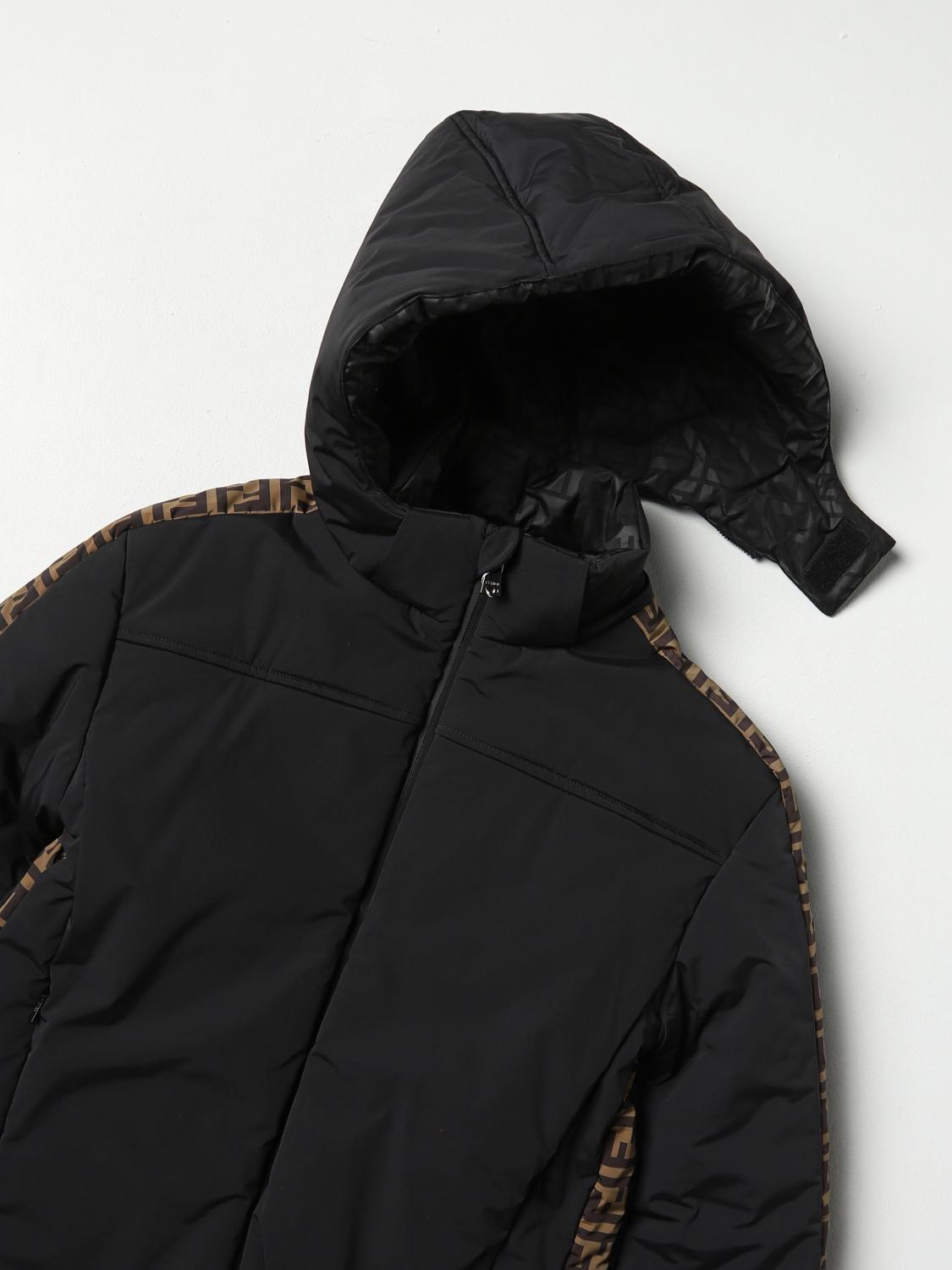 FENDI KIDS jacket for boys Black Fendi Kids jacket JMA239AG2H