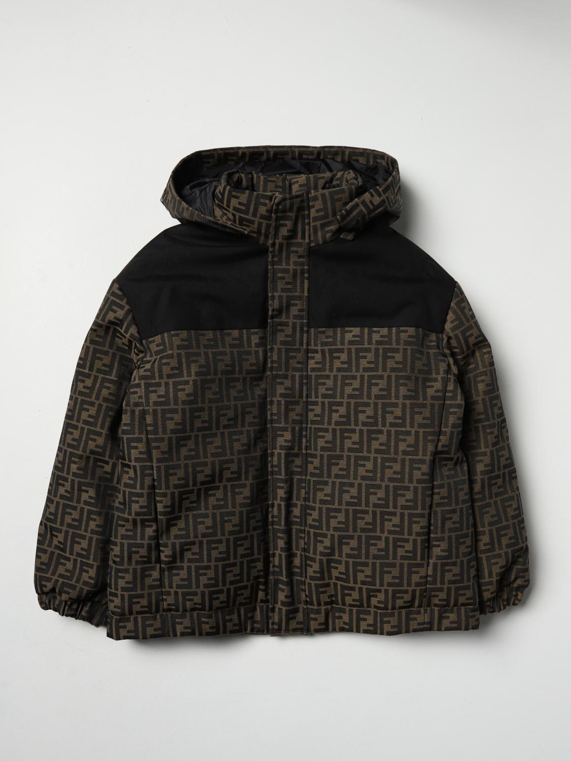 FENDI KIDS jacket for boys Dark Fendi Kids jacket JUA145ALNZ