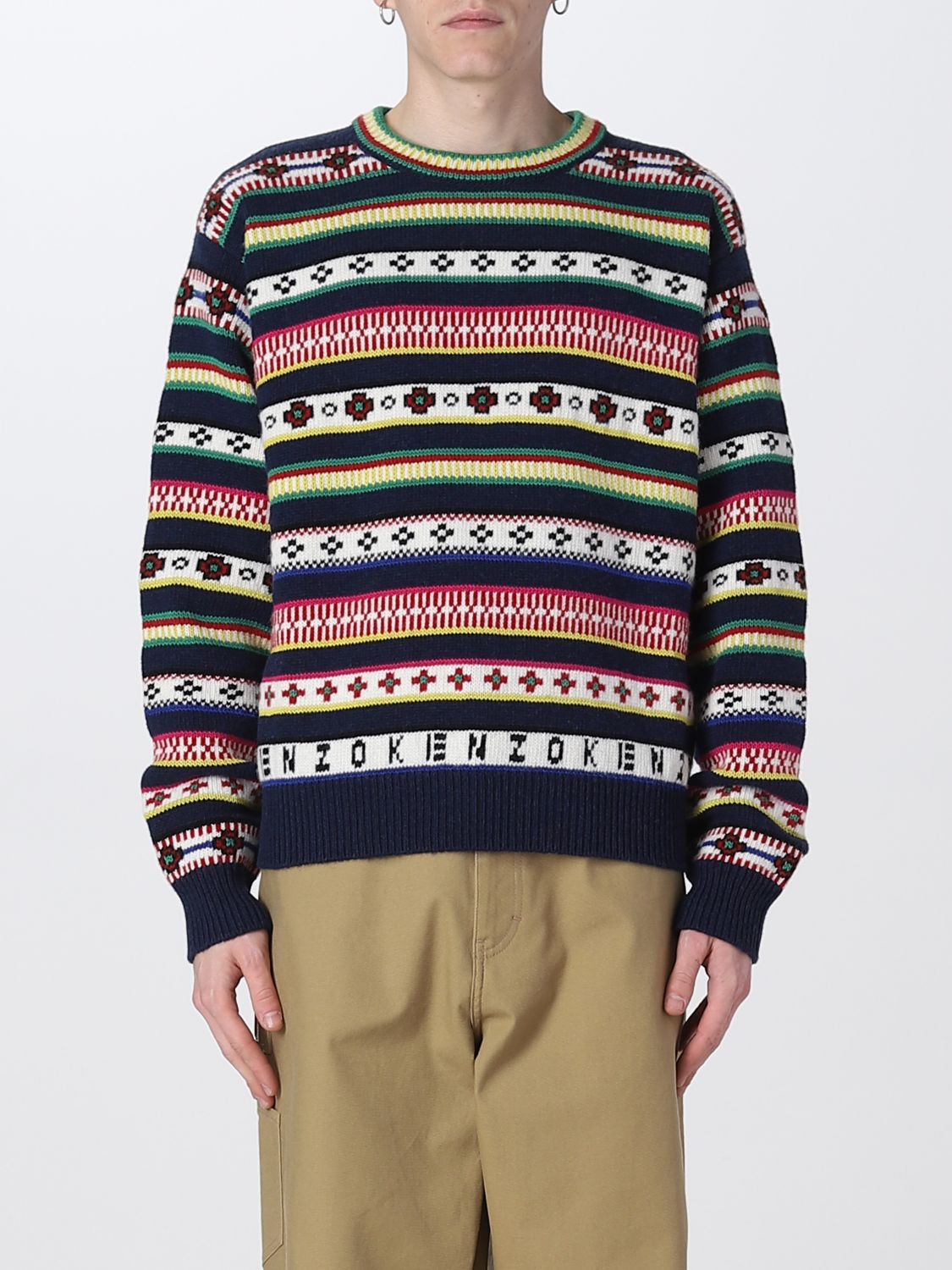 Kenzo Outlet: for man - Blue | Kenzo sweater FC65PU3173CH online on GIGLIO.COM