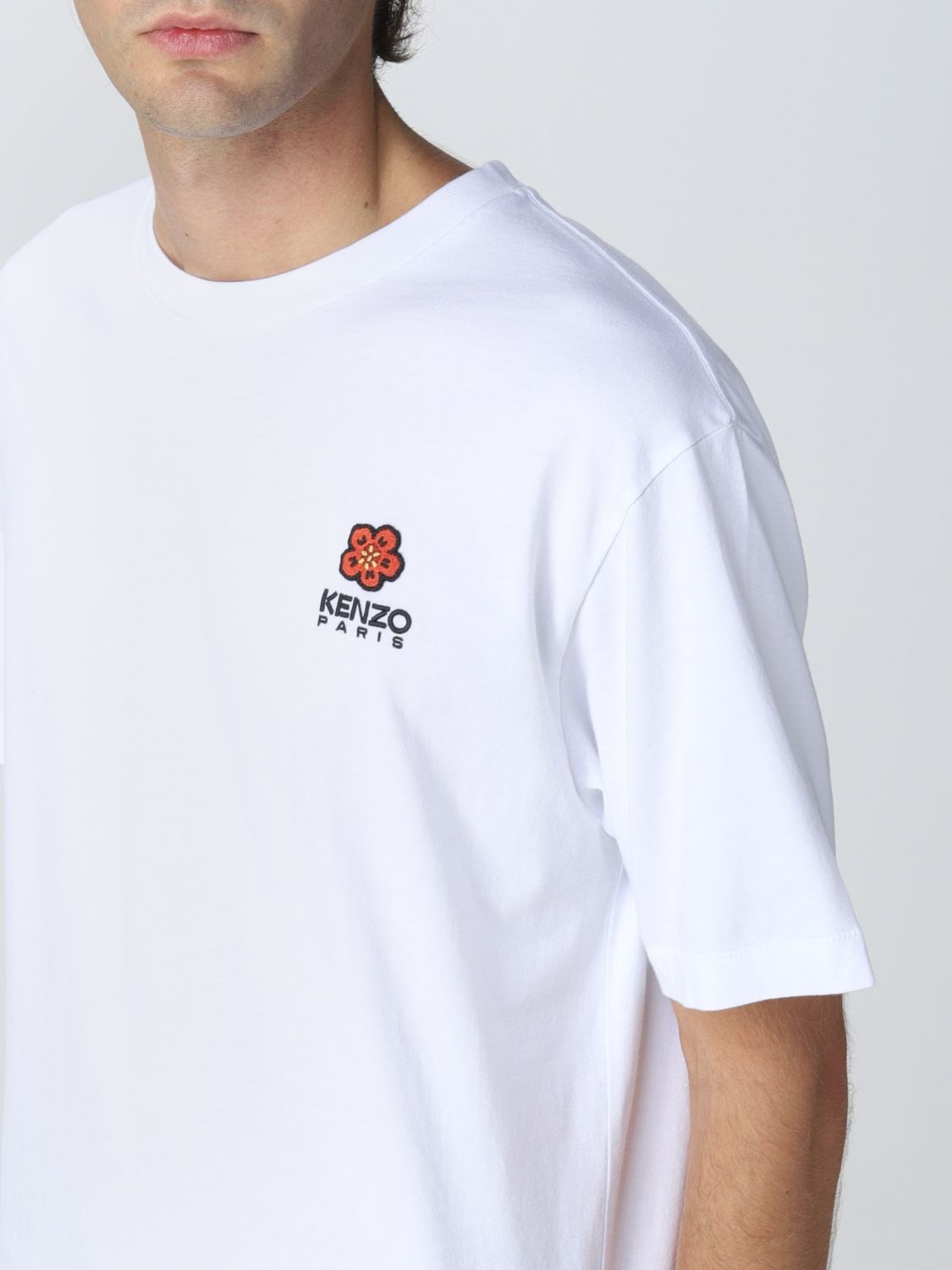 KENZO: cotton t-shirt - White  Kenzo t-shirt FD65TS1114SG online at