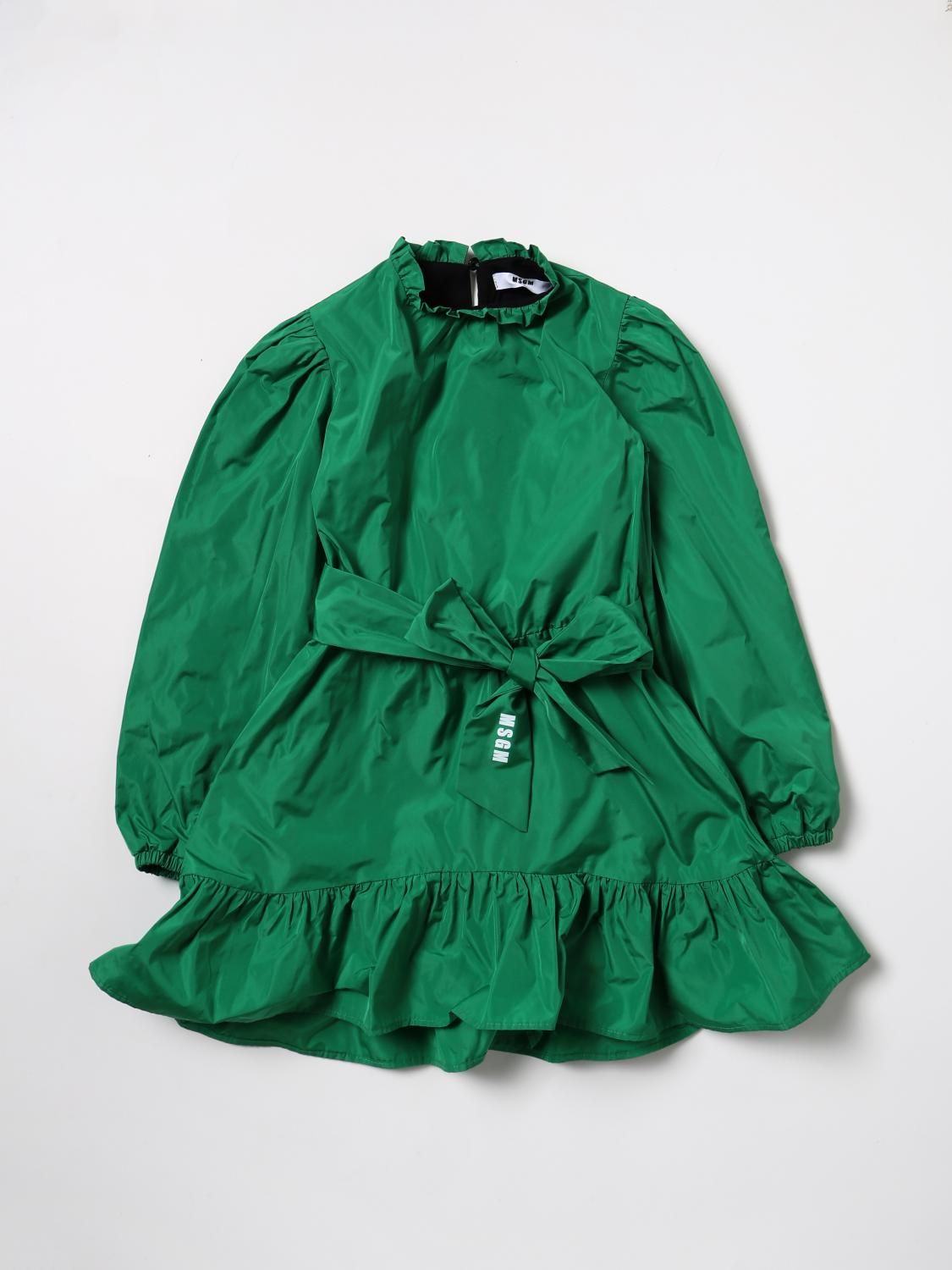 msgm-kids-dress-for-girls-green-msgm-kids-dress-ms029164-online-on