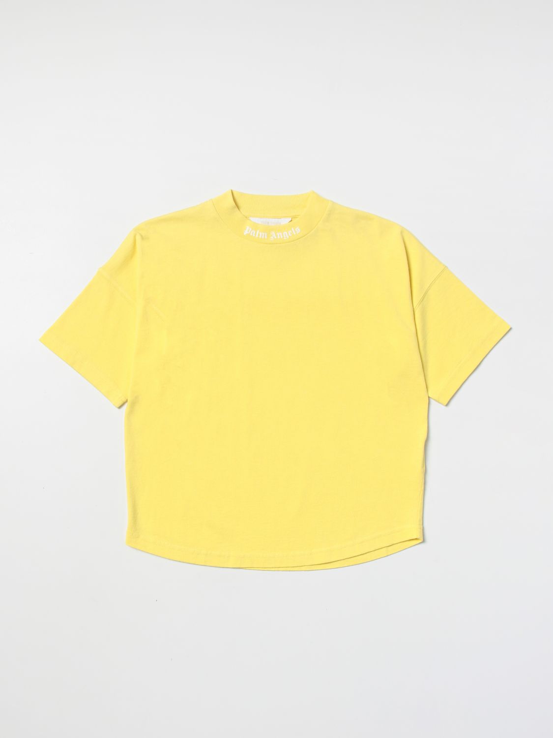 PALM ANGELS: t-shirt for girls - Yellow | Palm Angels t-shirt ...