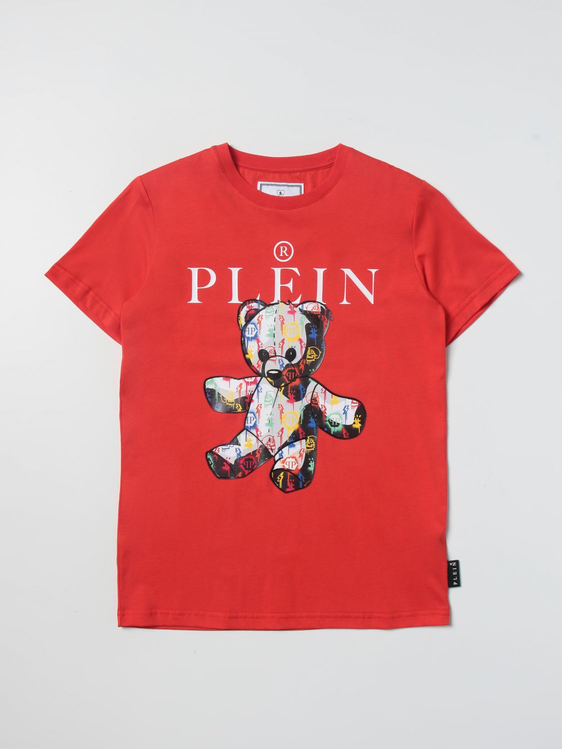 commentator Mathis Grillig PHILIPP PLEIN: t-shirt for boys - Red | Philipp Plein t-shirt 2NM002LAA26  online on GIGLIO.COM