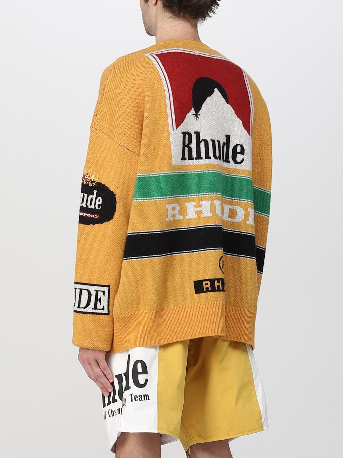 RHUDE jumper for men Mustard Rhude jumper SW03173060 online on