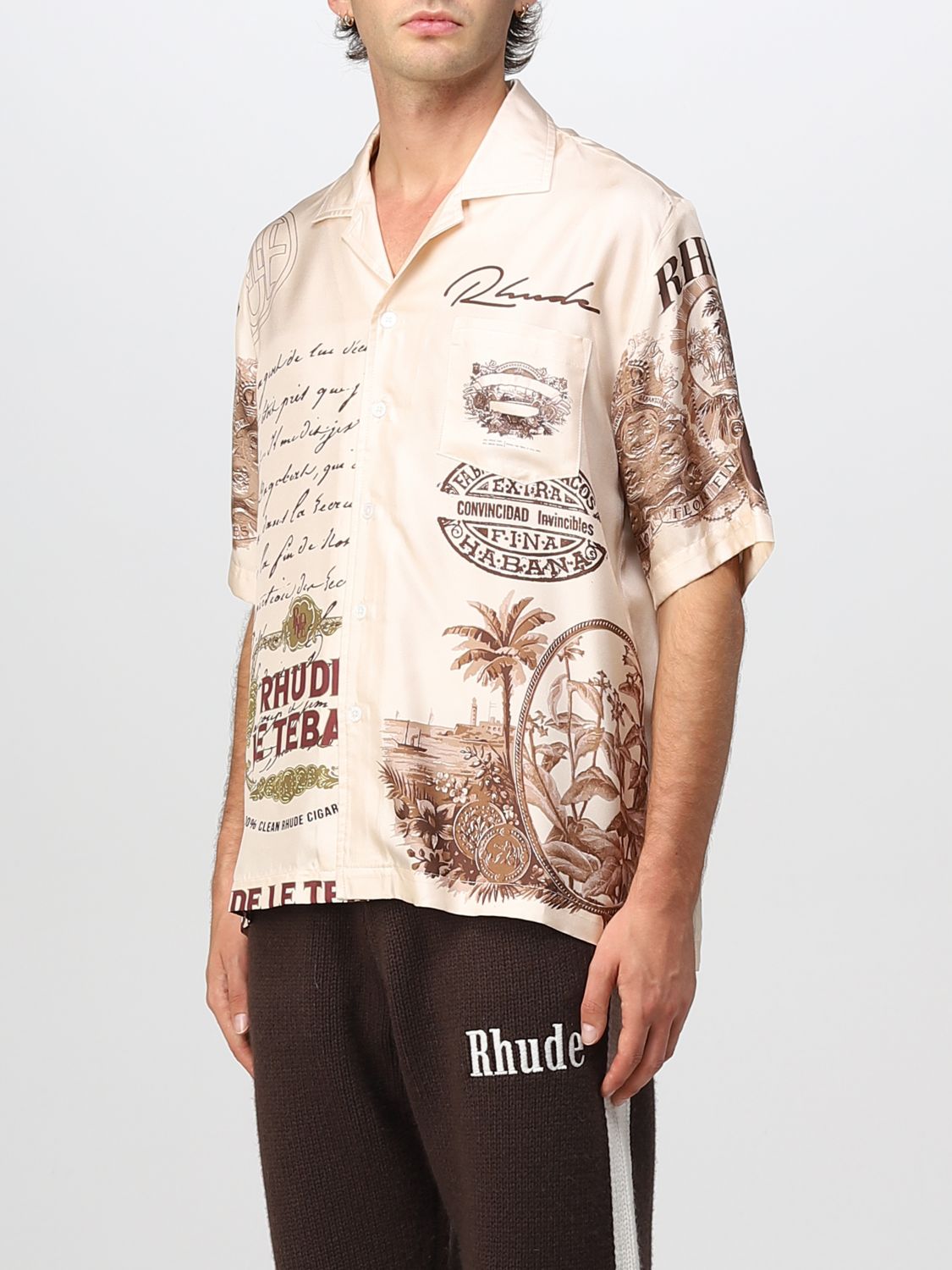 RHUDE Shirt Beigeルードのベージュ開襟シャツです - シャツ