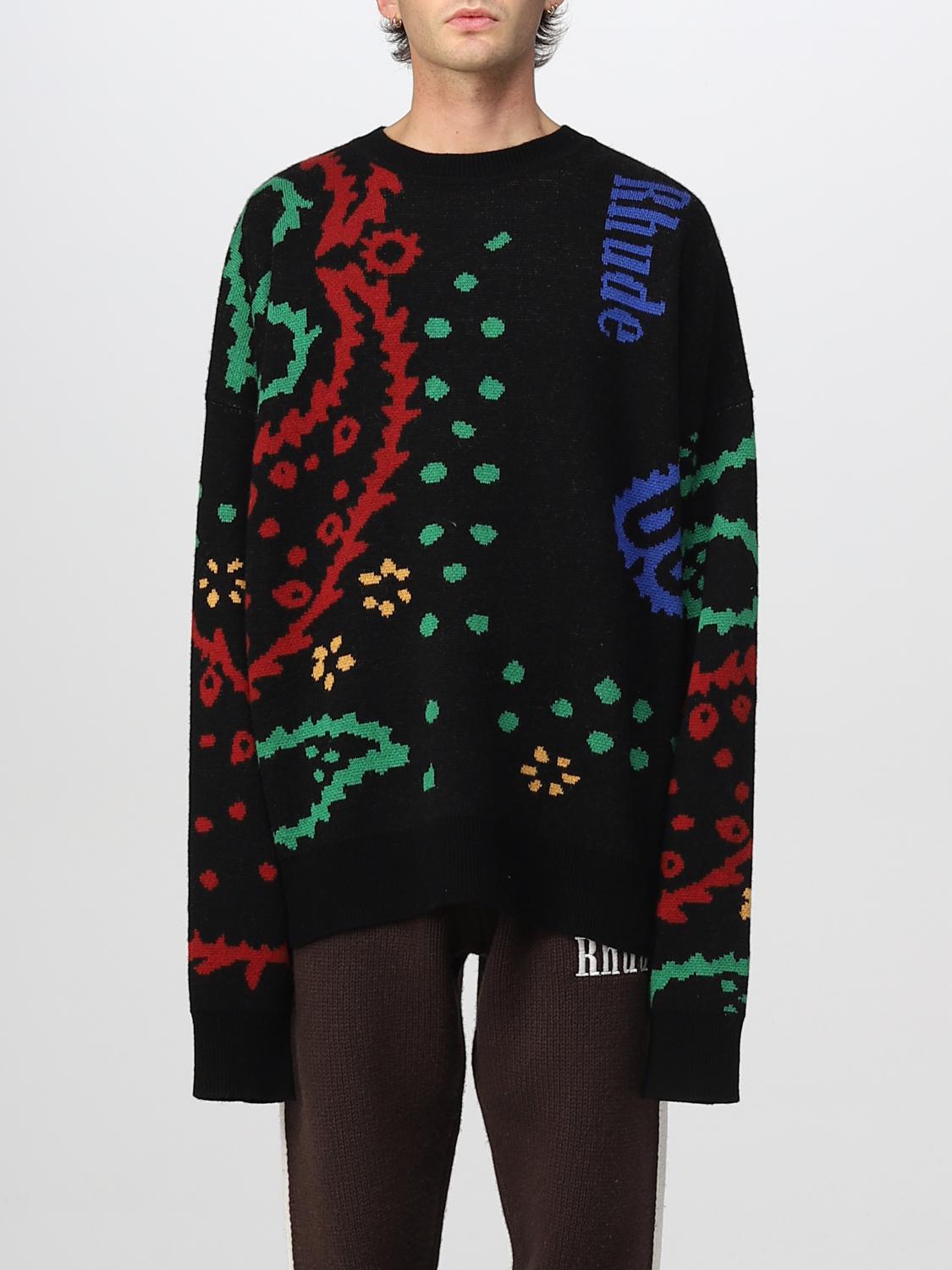 RHUDE sweater for man Black Rhude sweater SW04173992 online on