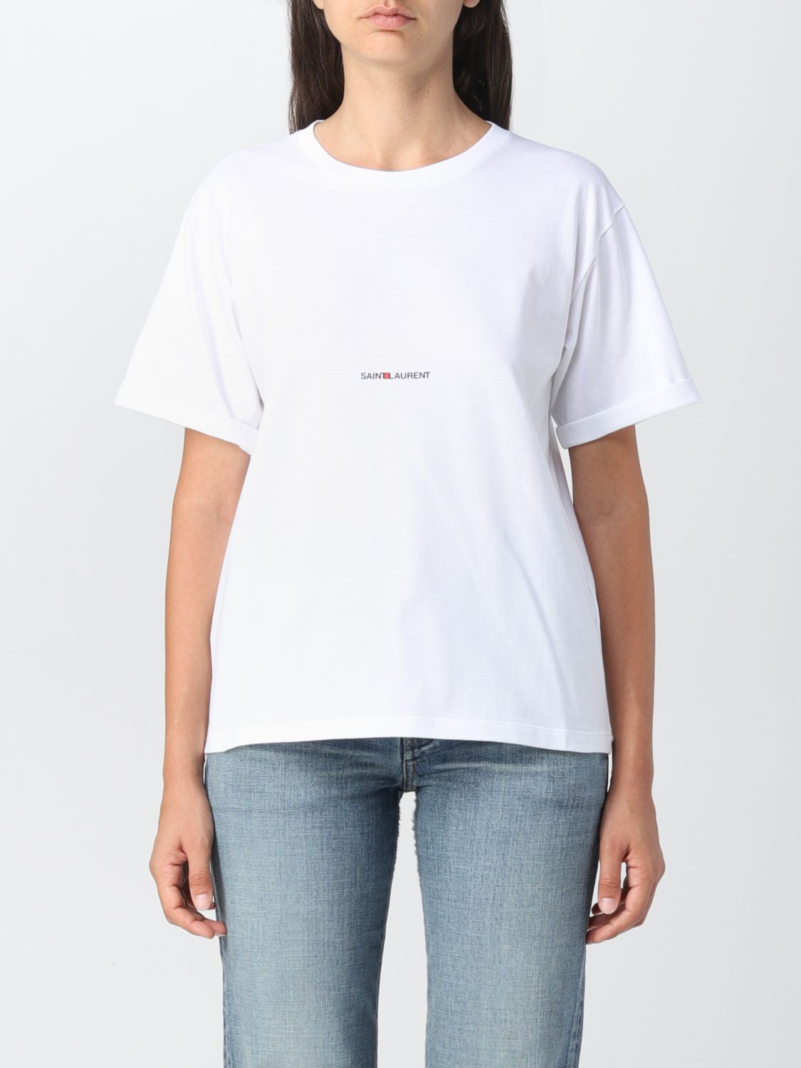 Camiseta Saint Laurent: Camiseta Saint Laurent para mujer blanco 1