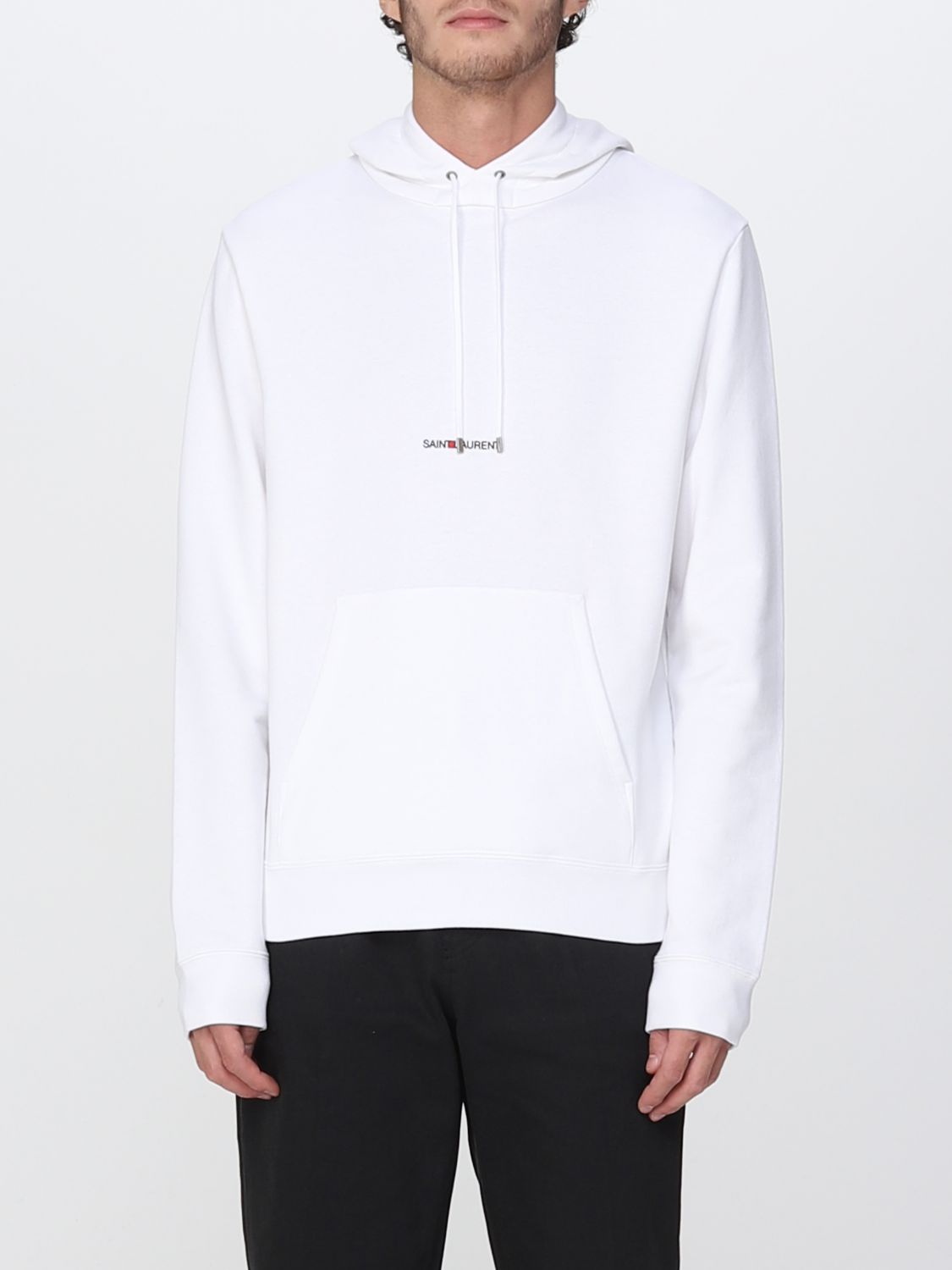 Sweatshirt Saint Laurent: Sweatshirt Saint Laurent homme blanc 1