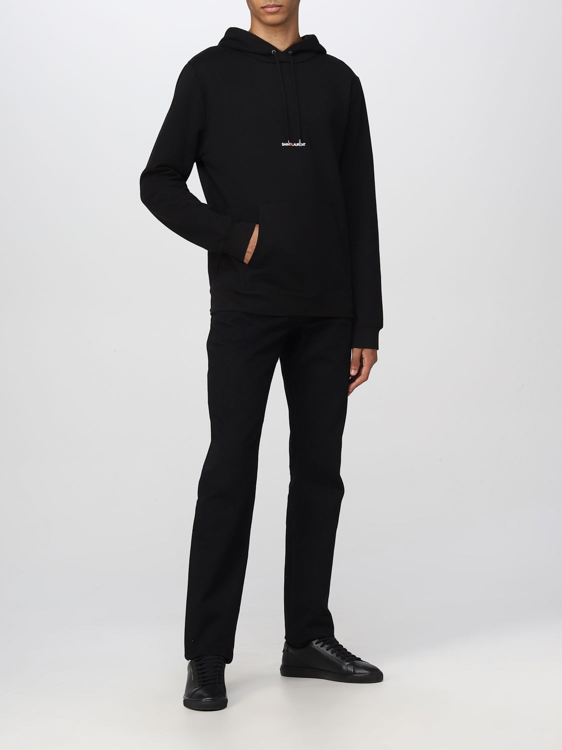 Felpa Saint Laurent: Felpa Saint Laurent con mini logo nero 2