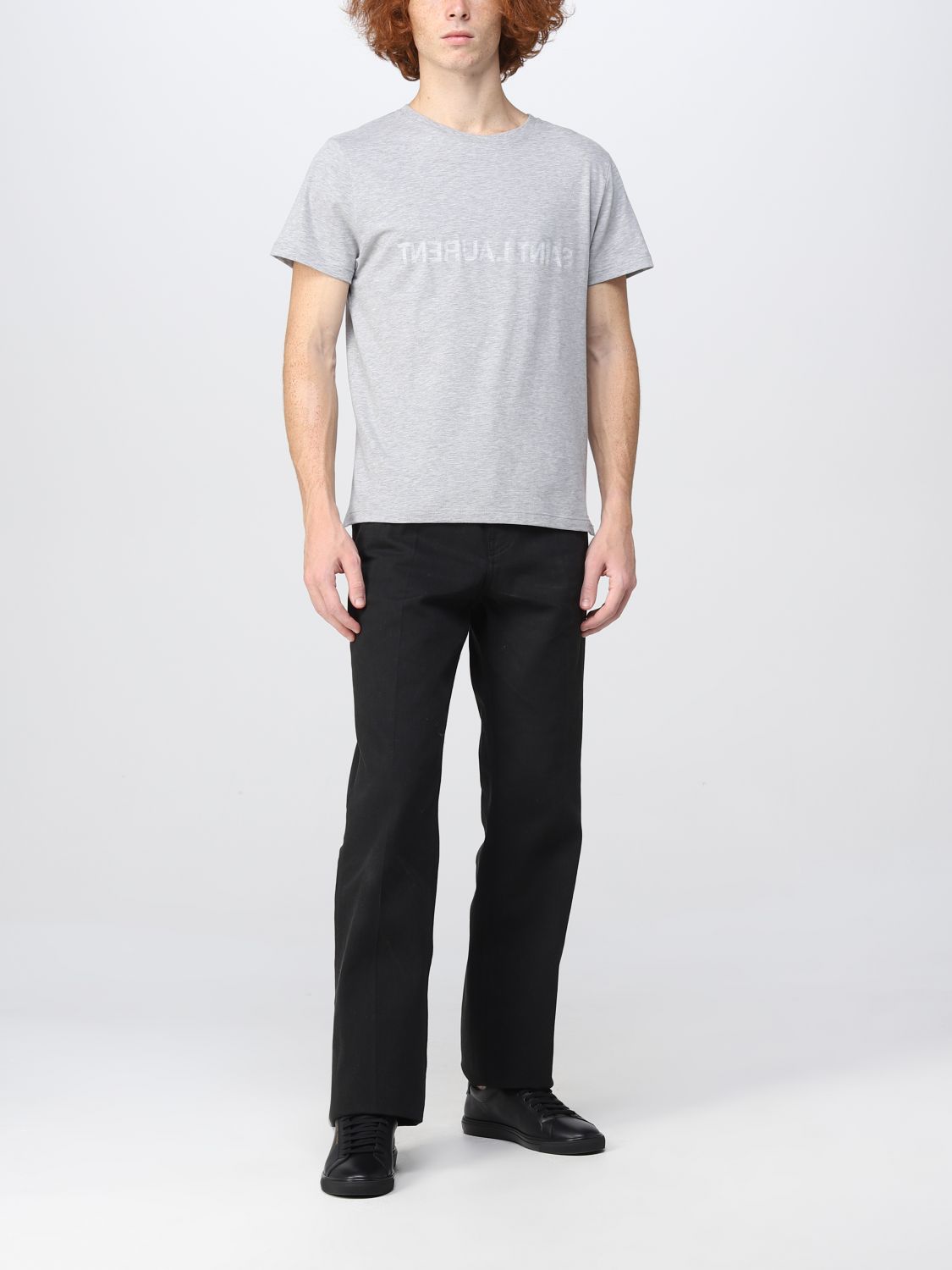 T-Shirt Saint Laurent: Saint Laurent Herren T-Shirt grau 2