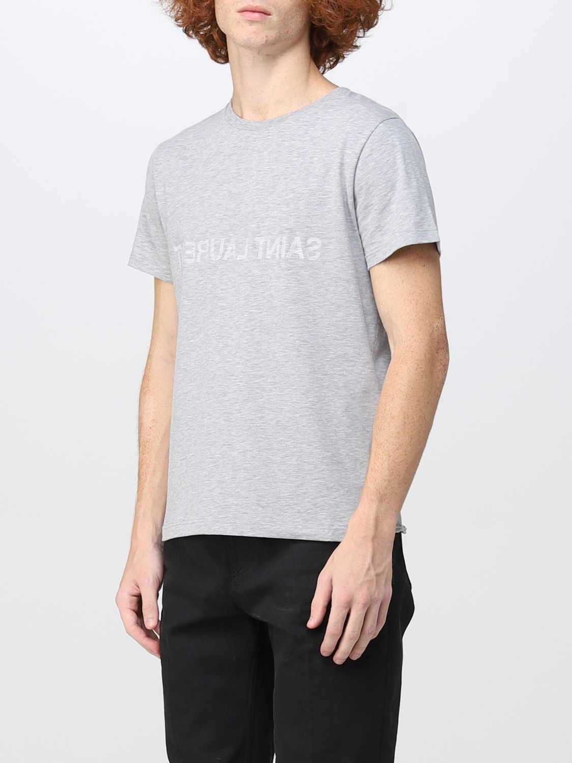 T-Shirt Saint Laurent: Saint Laurent Herren T-Shirt grau 4