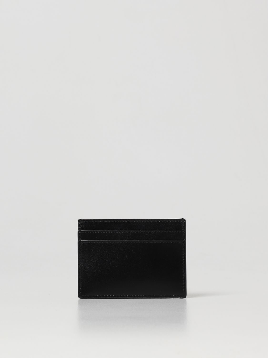 钱包 Saint Laurent: Saint Laurent 皮革信用卡夹，饰有YSL字母组合 黑色 2
