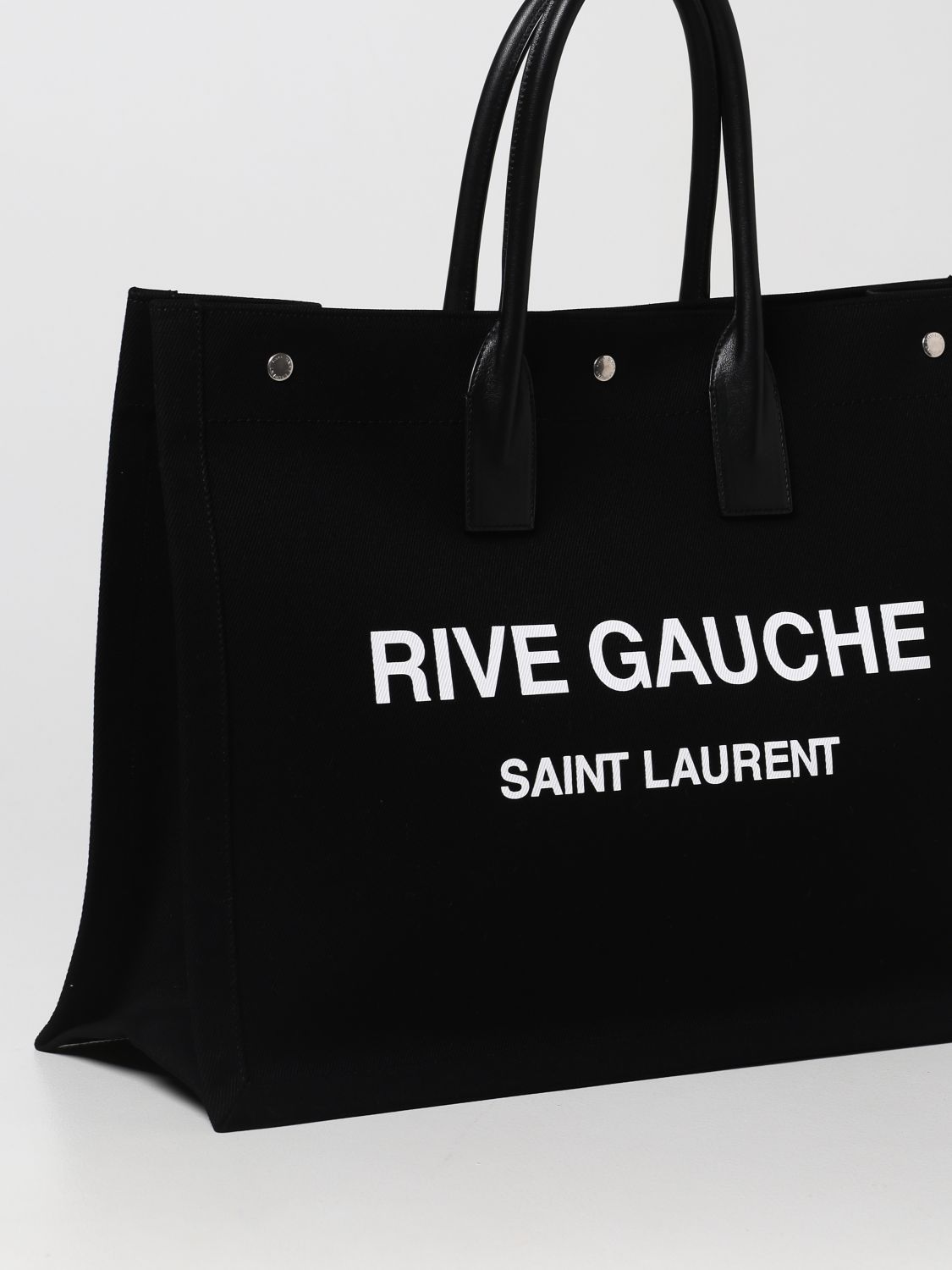 Borsa Saint Laurent: Borsa Rive Gauche Saint Laurent in canvas nero 3