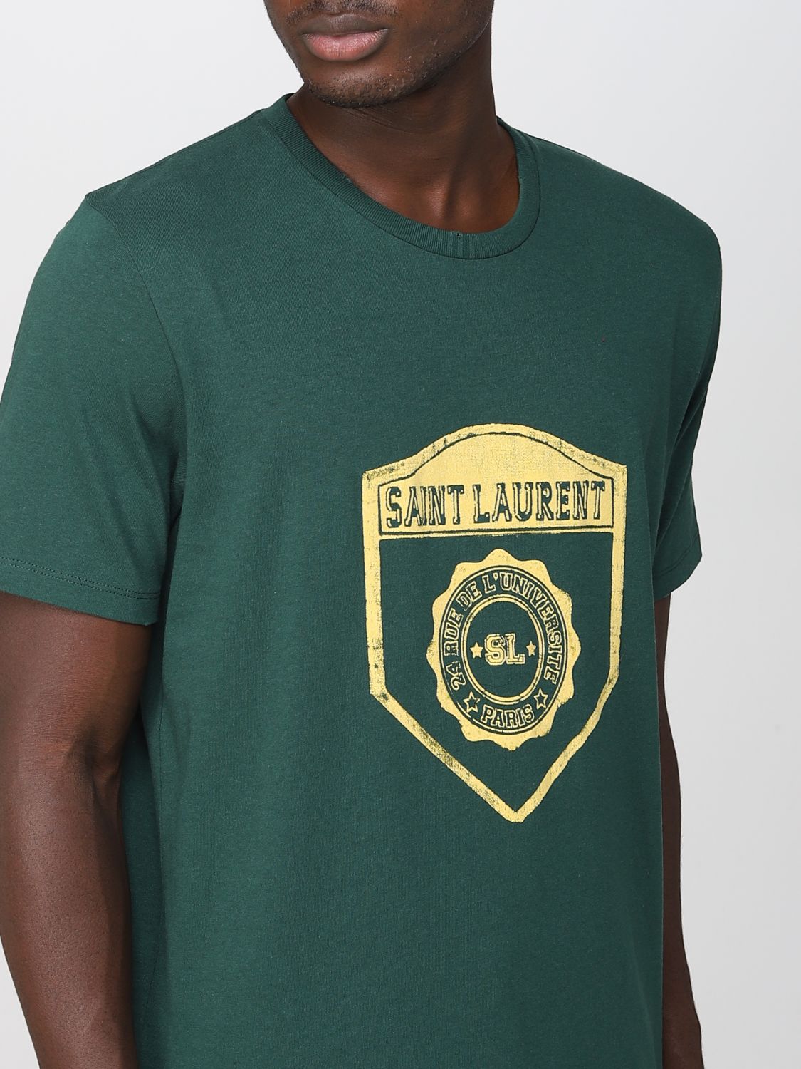 T恤 Saint Laurent: Saint Laurentt恤男士 绿色 5
