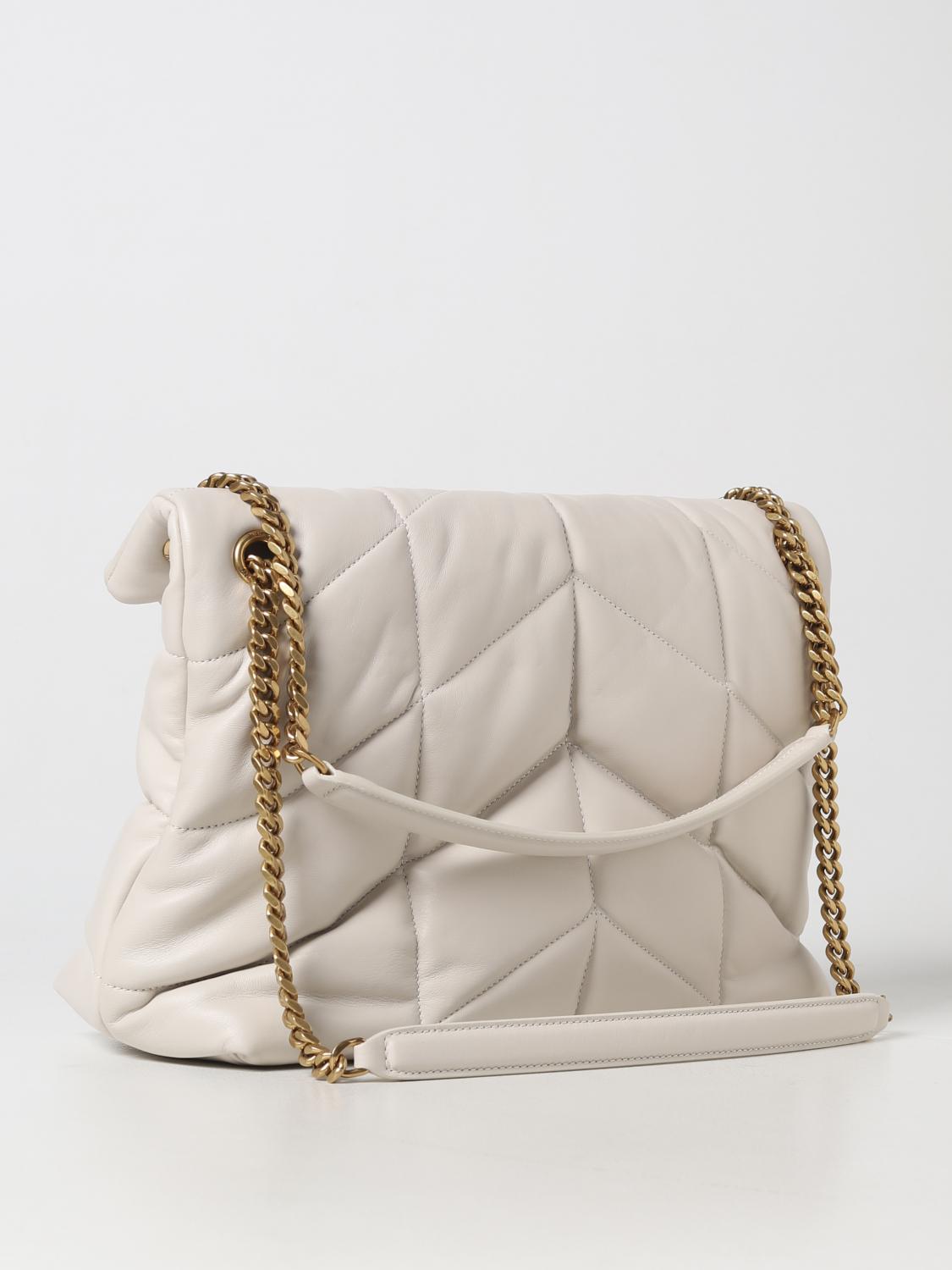 SAINT LAURENT shoulder bag for women Yellow Cream Saint Laurent