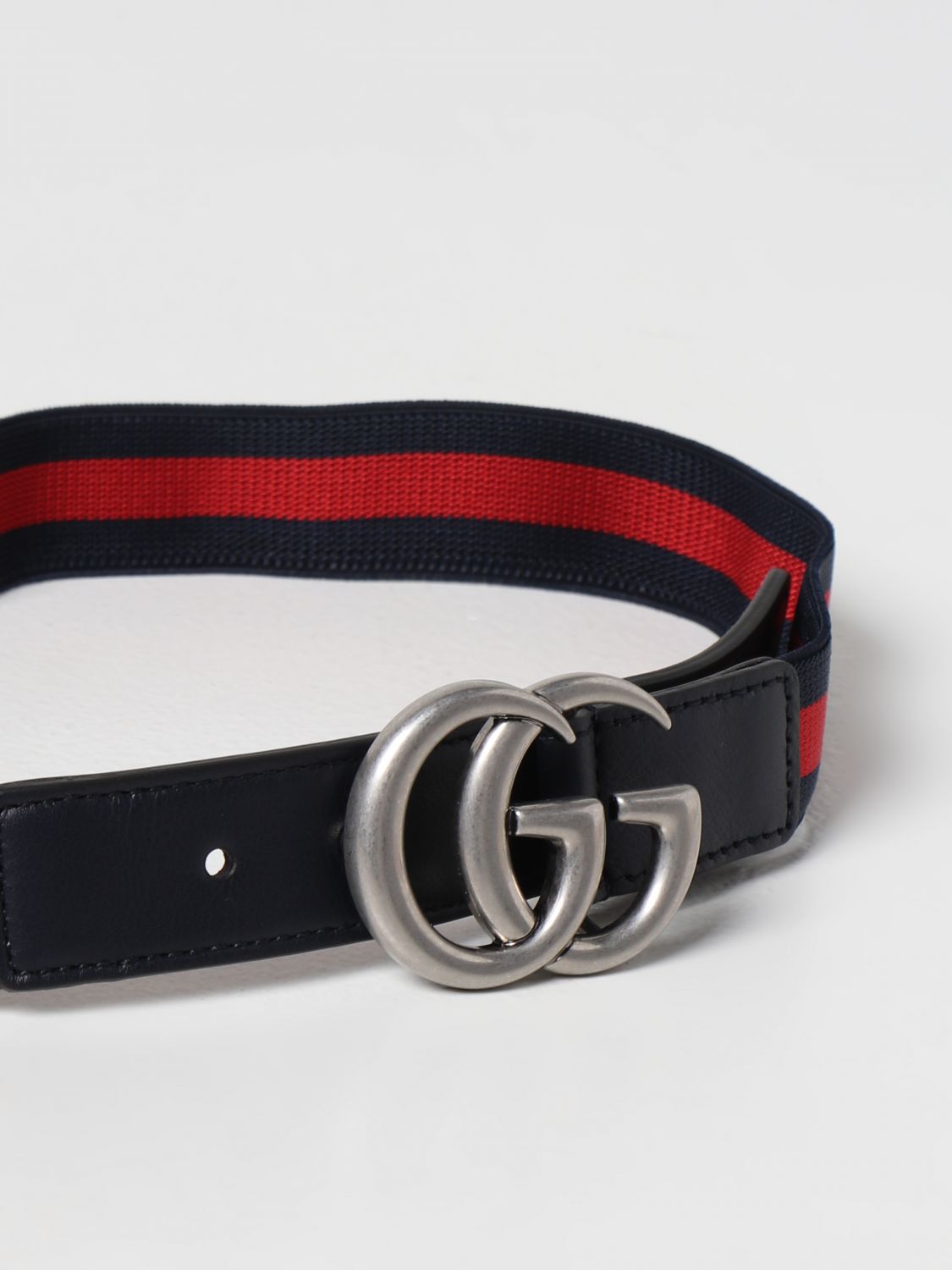 Schaar vooroordeel Ik wil niet GUCCI: belt with Web elastic - Blue | Gucci belt 432707HAENN online on  GIGLIO.COM