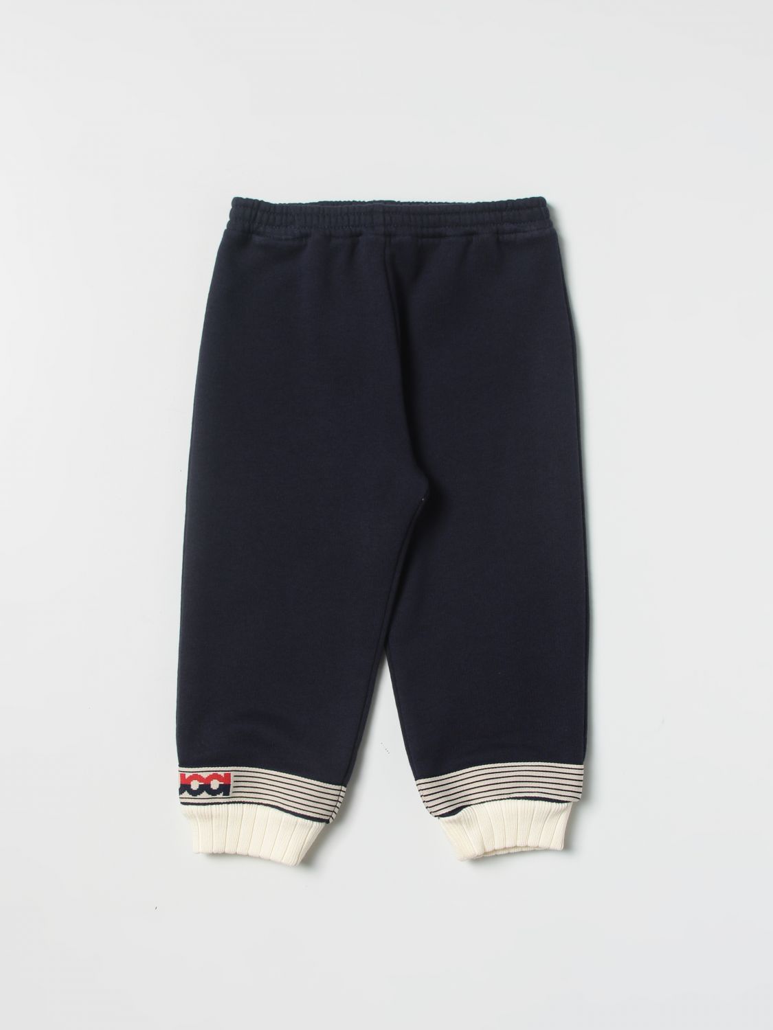 Pants Gucci: Gucci cotton jogging pants with logo blue 1