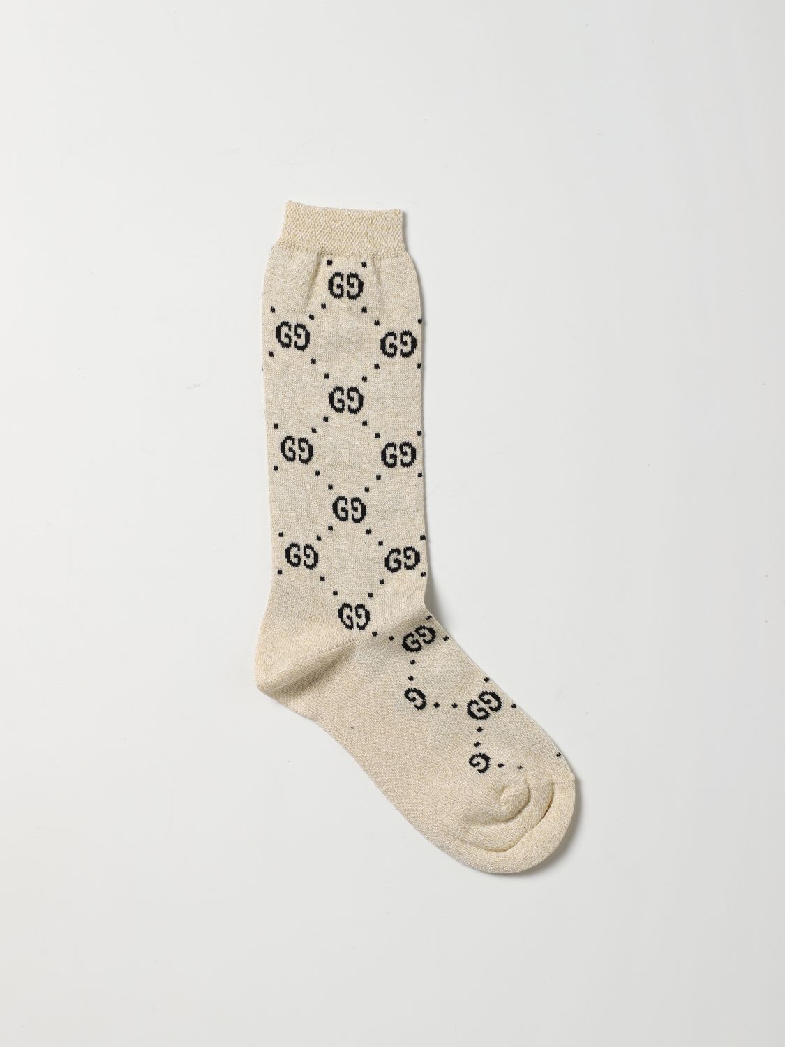 GUCCI: socks with GG pattern - Yellow Cream | Gucci girls' socks  4807154K443 online on 