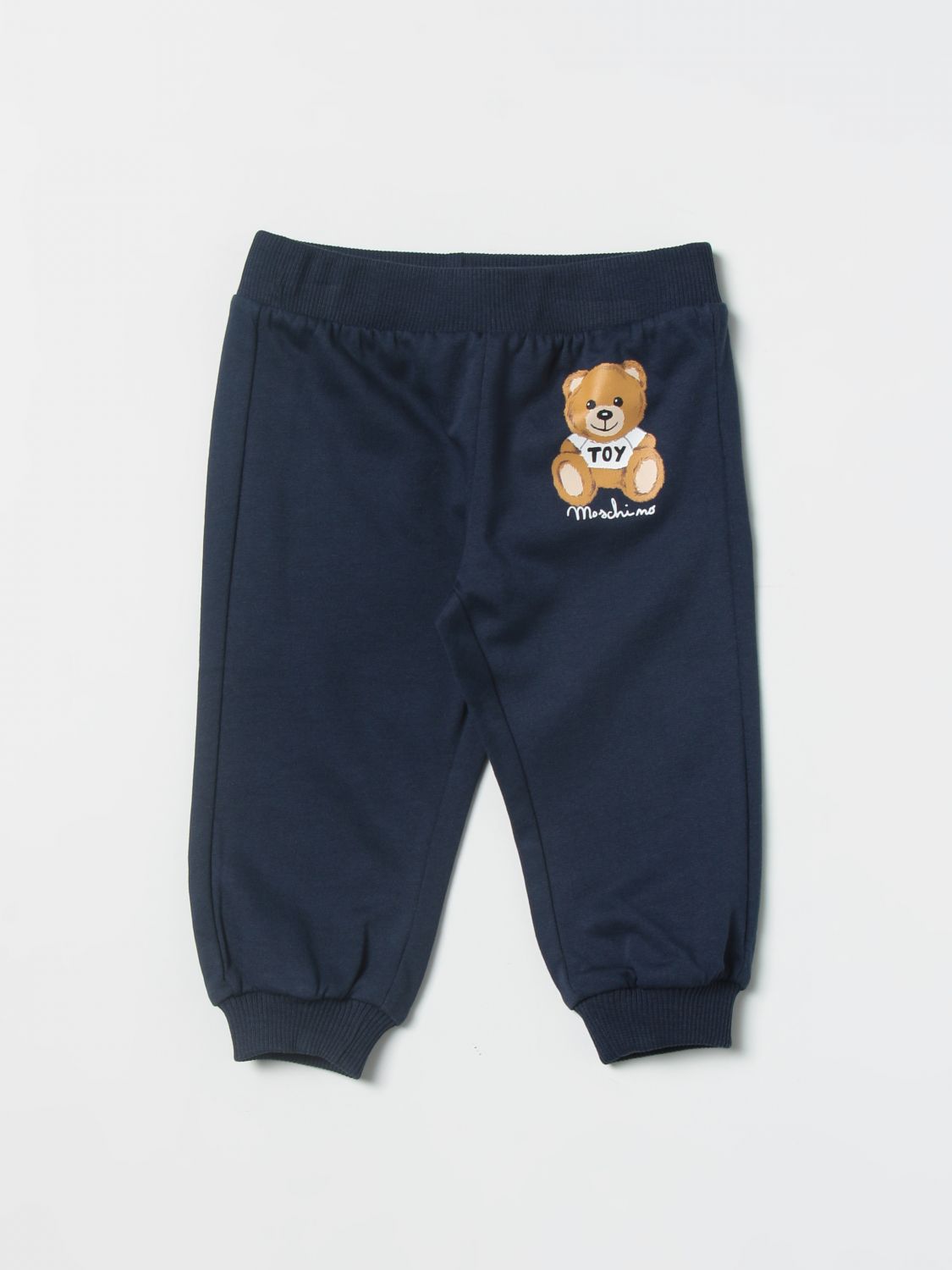 Moschino Baby Babies' Cotton Jogging Pants In Navy