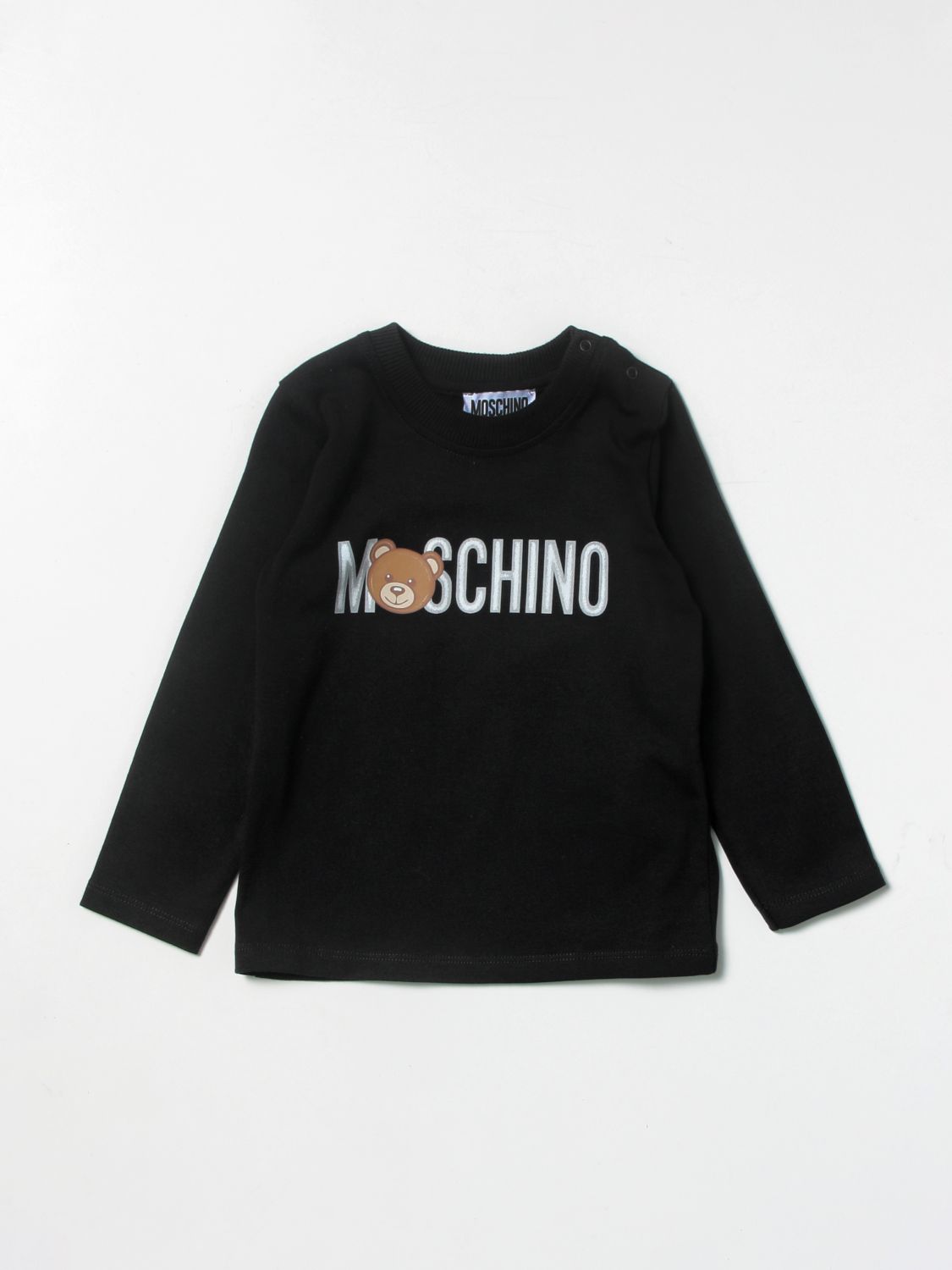 T-shirt Moschino Baby: T-shirt Moschino Baby con stampa Teddy nero 1