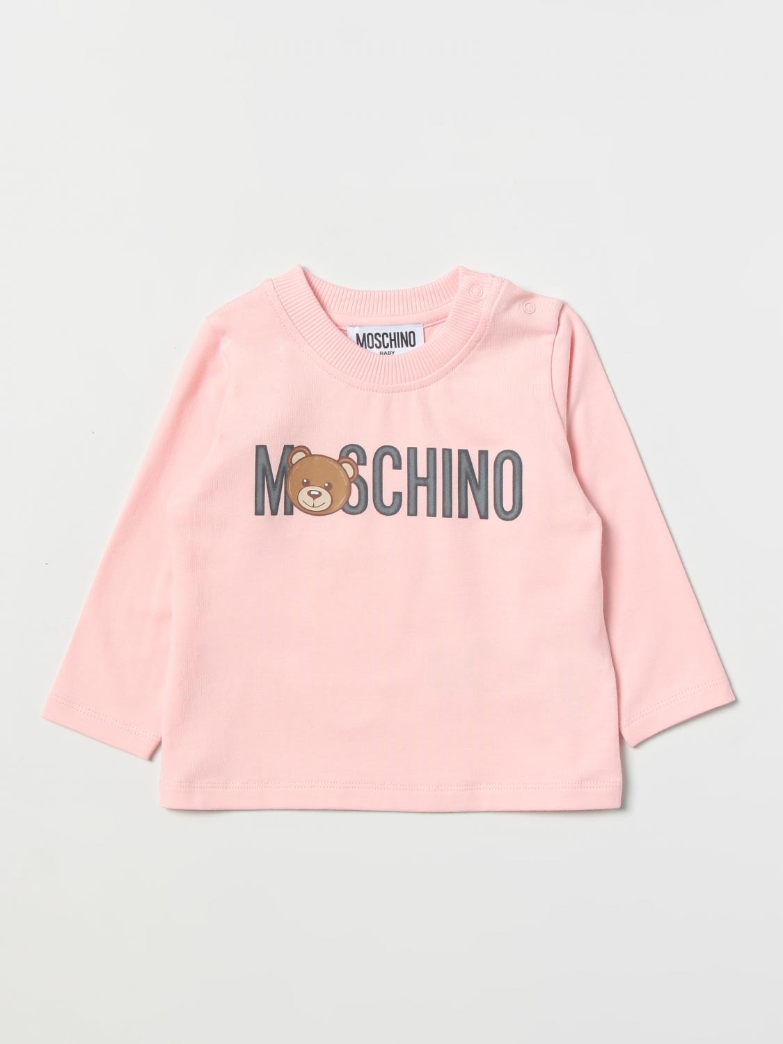 MOSCHINO BABY Tshirt with Teddy print Pink Moschino Baby tshirt