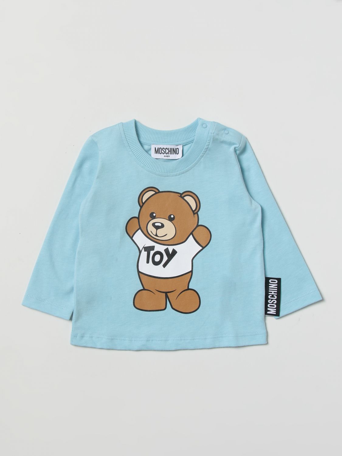 MOSCHINO BABY: t-shirt for baby - Gnawed Blue | Moschino Baby t-shirt ...