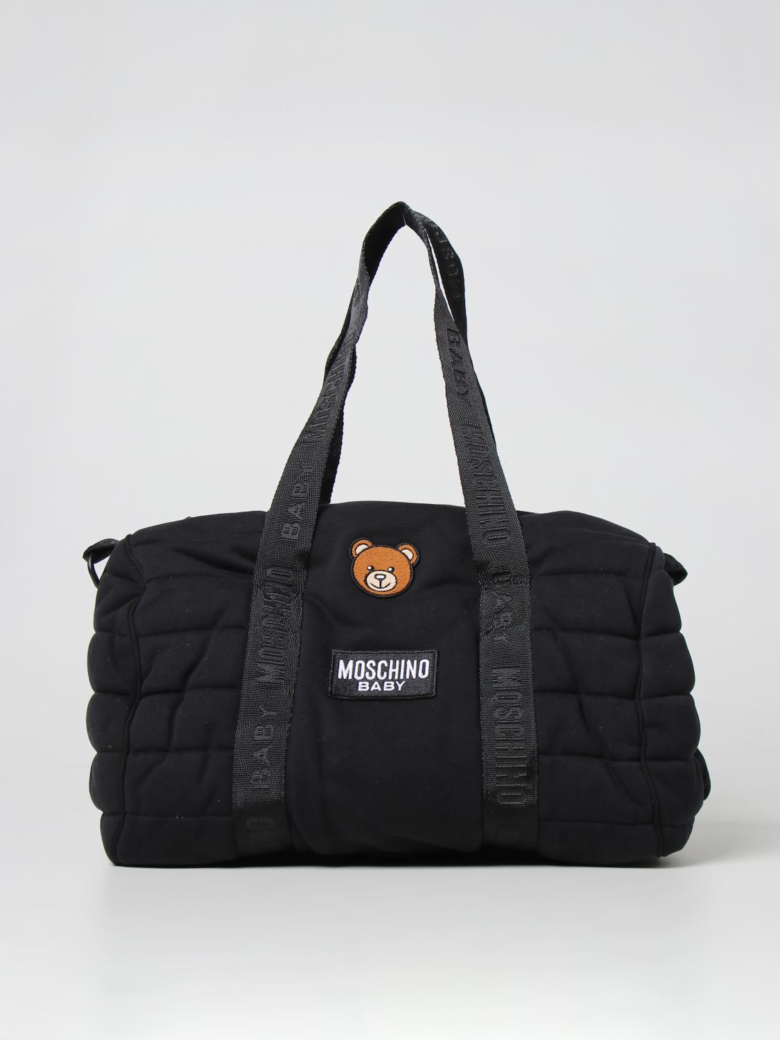 MOSCHINO BABY blanket set for kids Black Moschino Baby blanket set