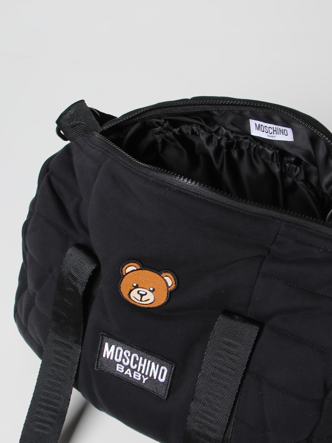 MOSCHINO BABY blanket set for kids Black Moschino Baby blanket set