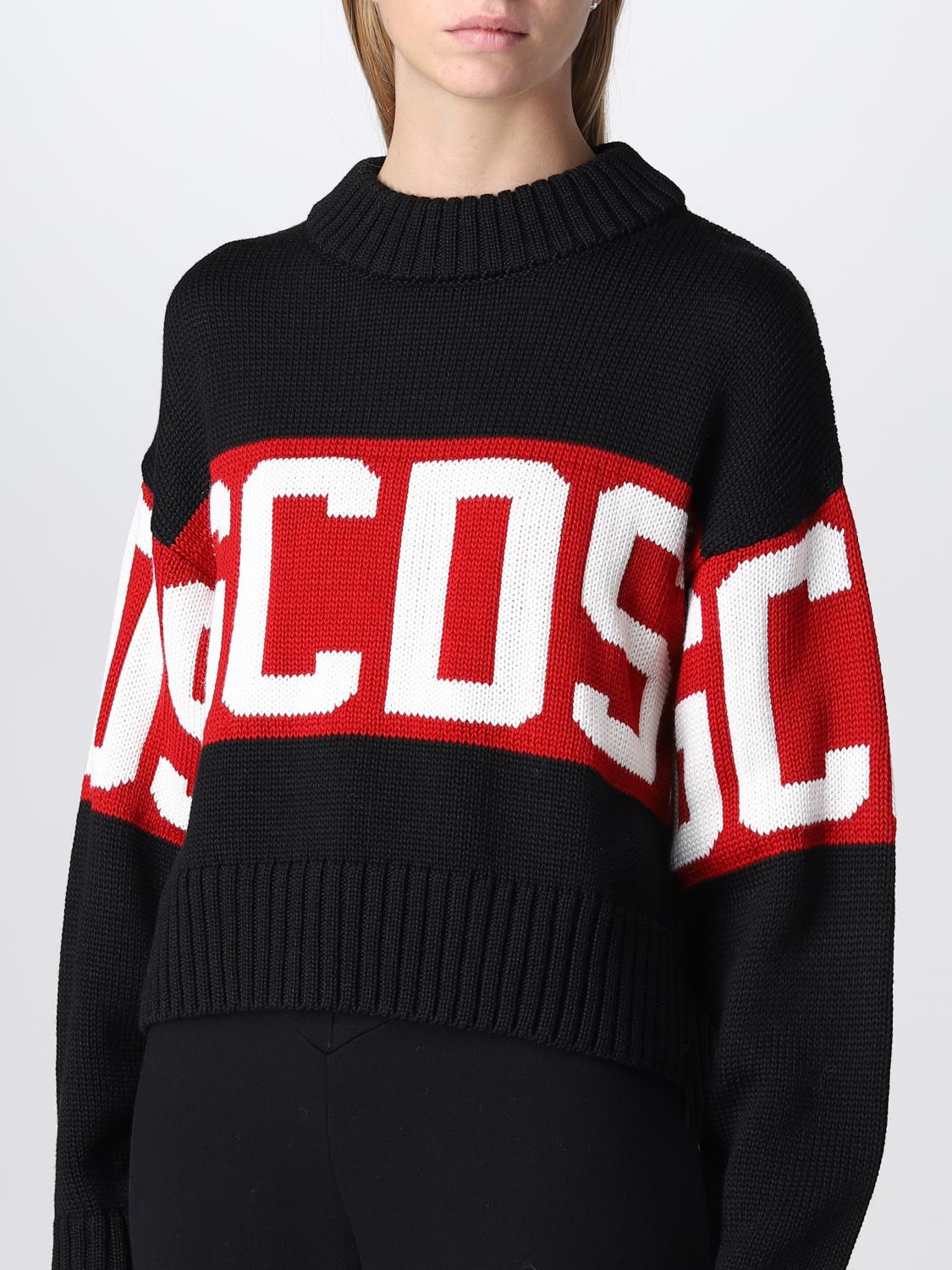 GCDS: sweater for woman - Black | Gcds sweater CC94W380799 online ...