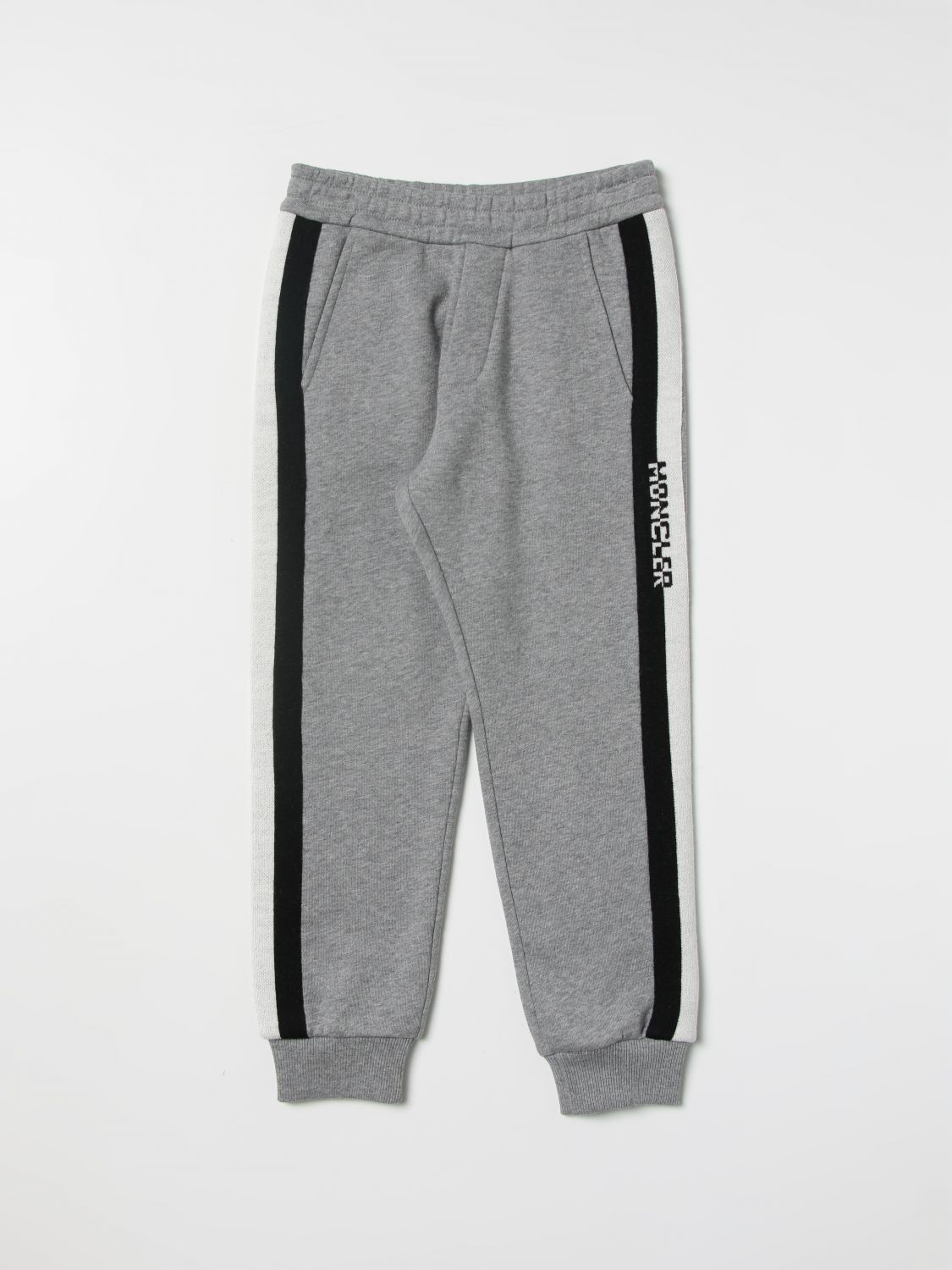 Pantalon Moncler: Pantalon de jogging en coton Moncler gris 1