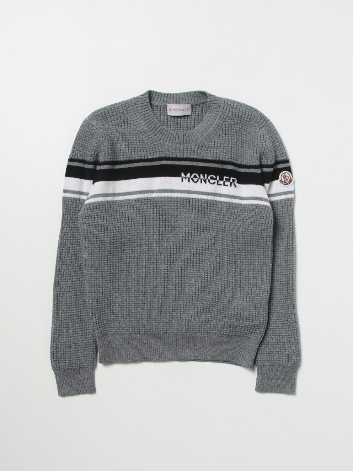 Sweater Moncler: Moncler sweater with logo grey 1