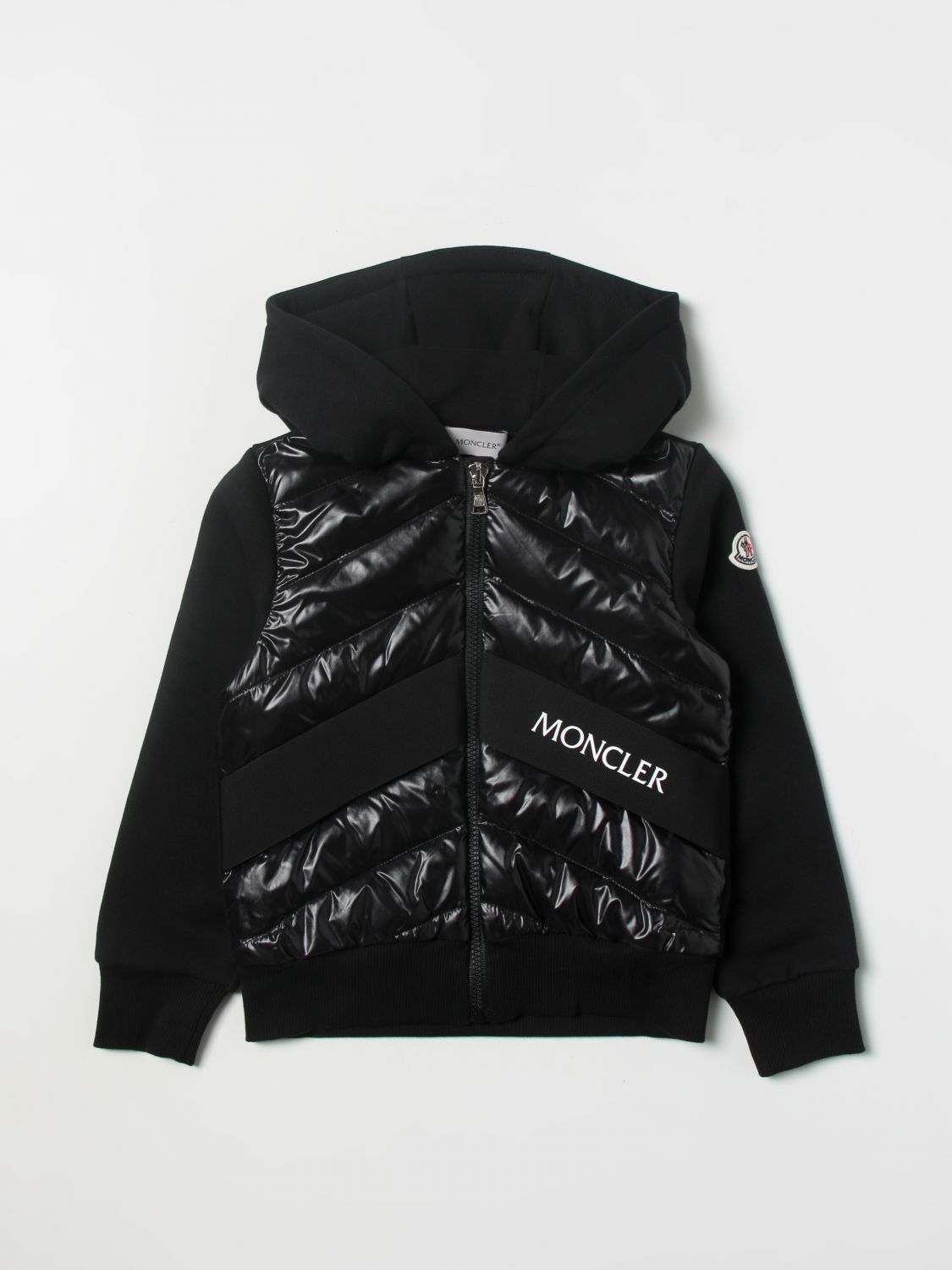 Pullover Moncler: Moncler Reißverschluss-Sweatshirt schwarz 1
