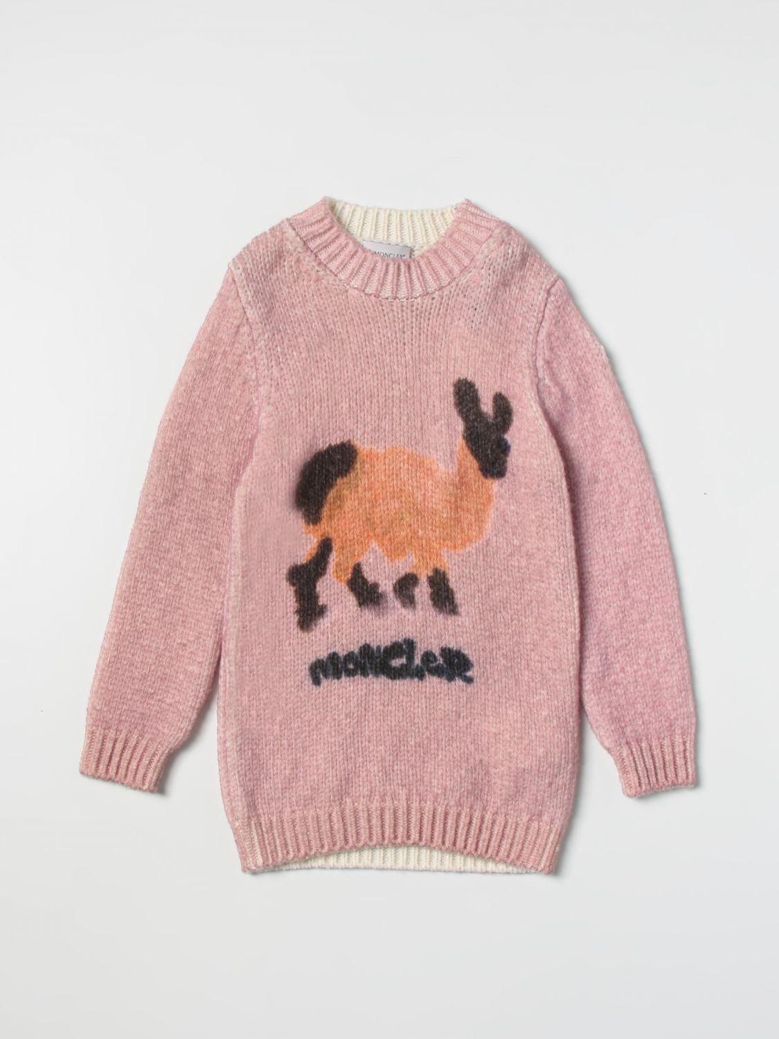 Dress Moncler: Moncler jacquard sweater pink 1