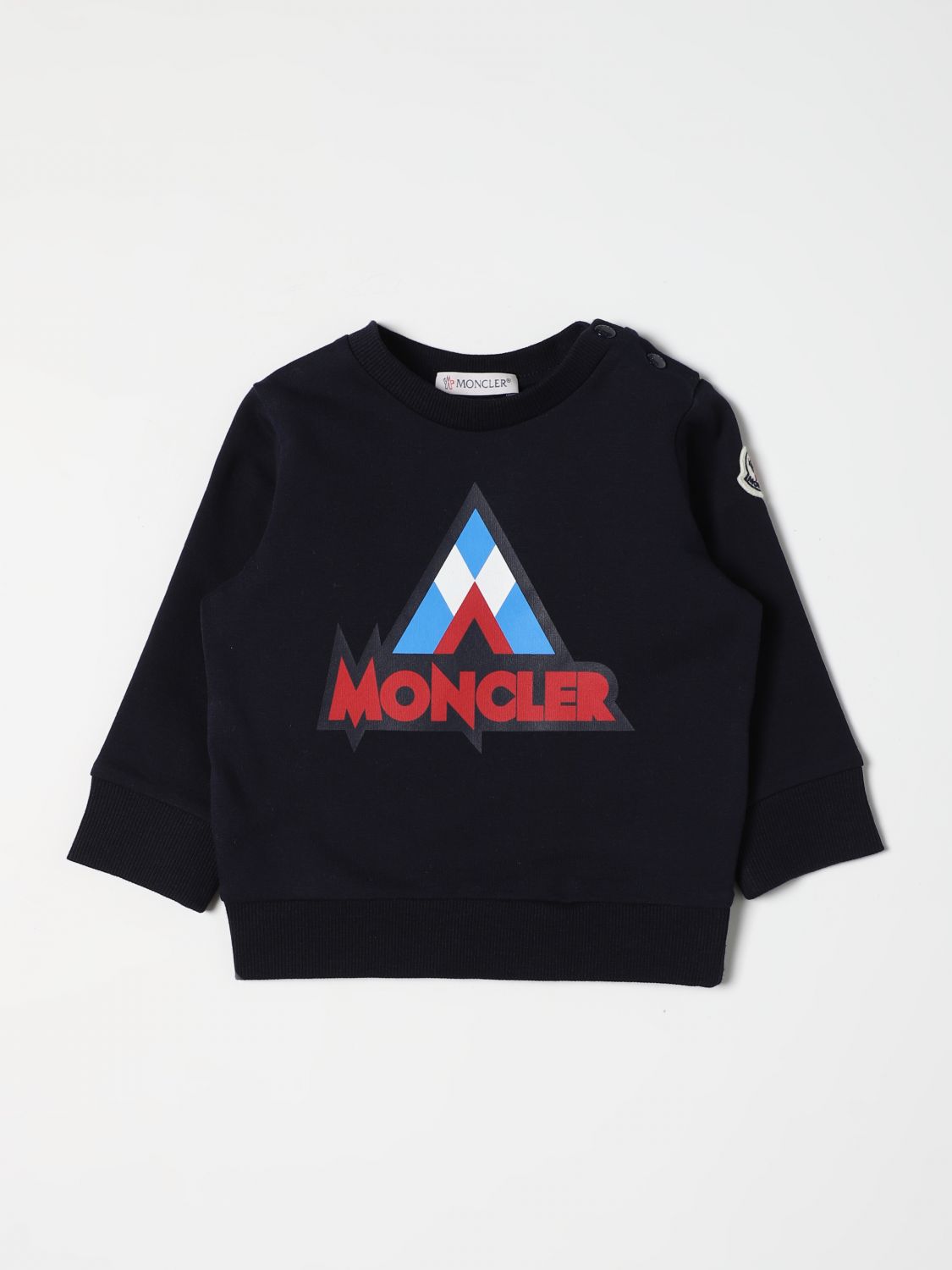 Pullover Moncler: Moncler Sweatshirt mit Logo blau 1