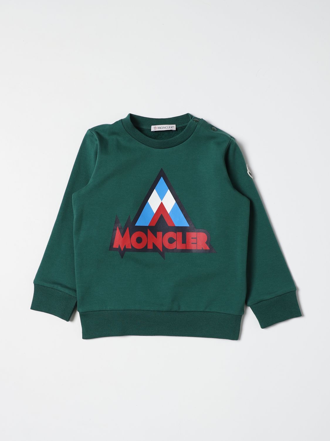 Pullover Moncler: Moncler Sweatshirt mit Logo grün 1