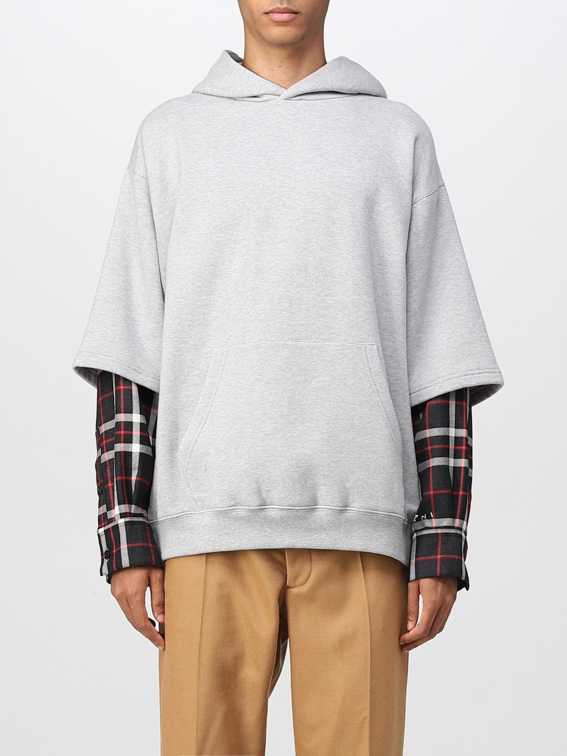 Marni Double Layer Sweatshirt In Grey