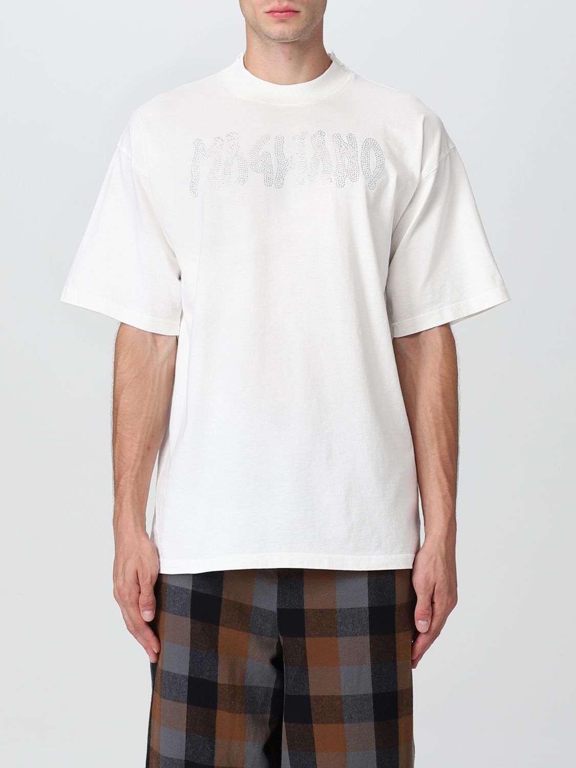 T-shirt Magliano: T-shirt Magliano con logo di strass bianco 1