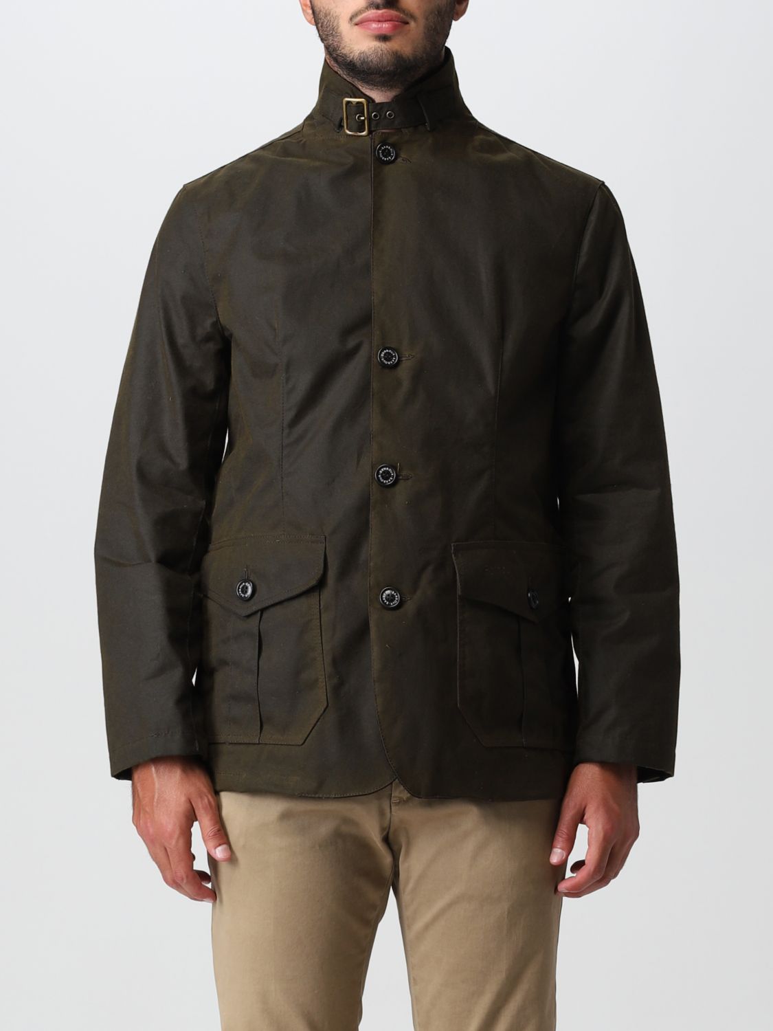 BARBOUR: jacket for man - Olive | Barbour jacket MWX0566 online on ...
