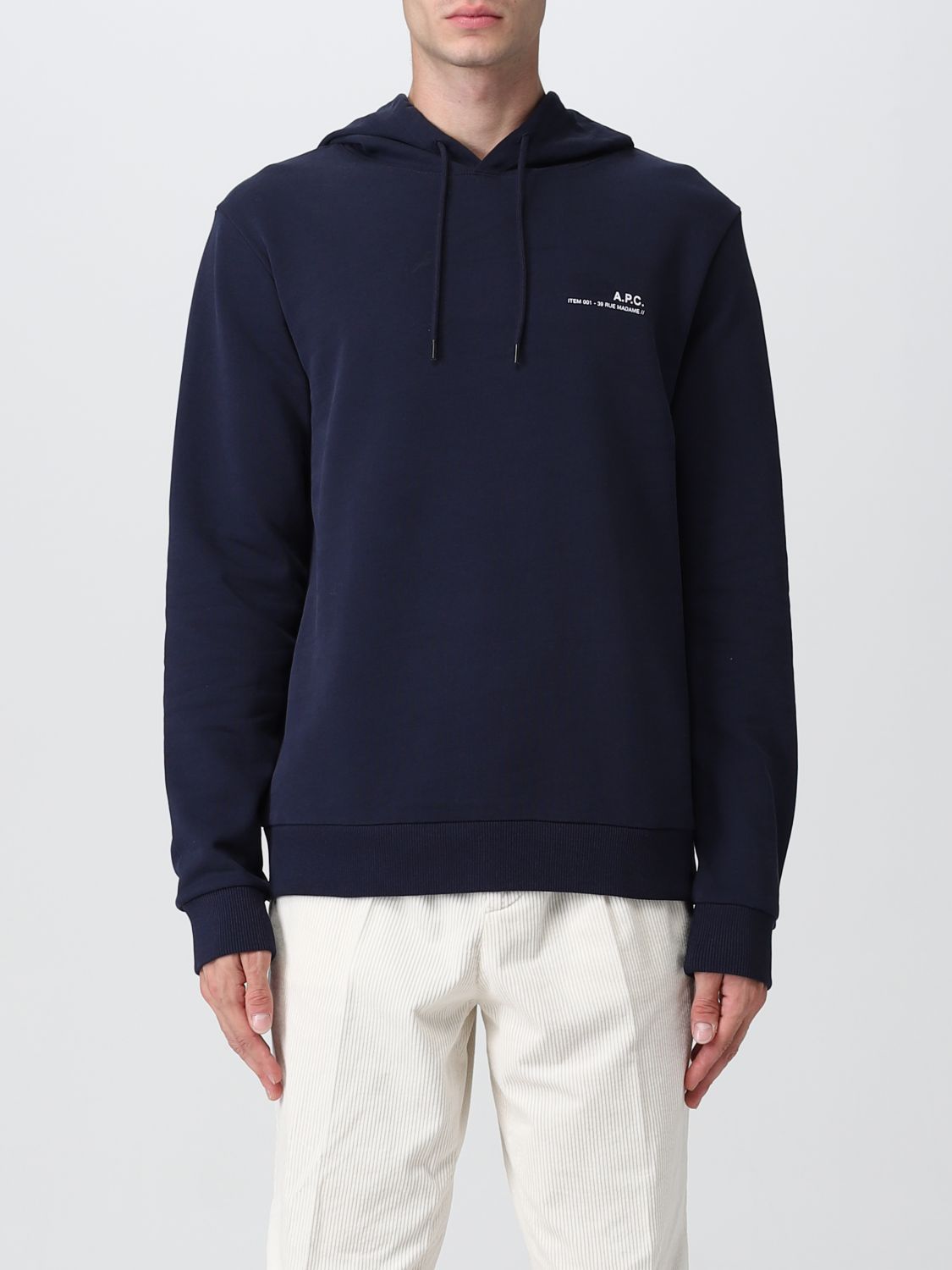 A.P.C.: sweatshirt for man - Navy | A.p.c. sweatshirt COFBQH27672 ...