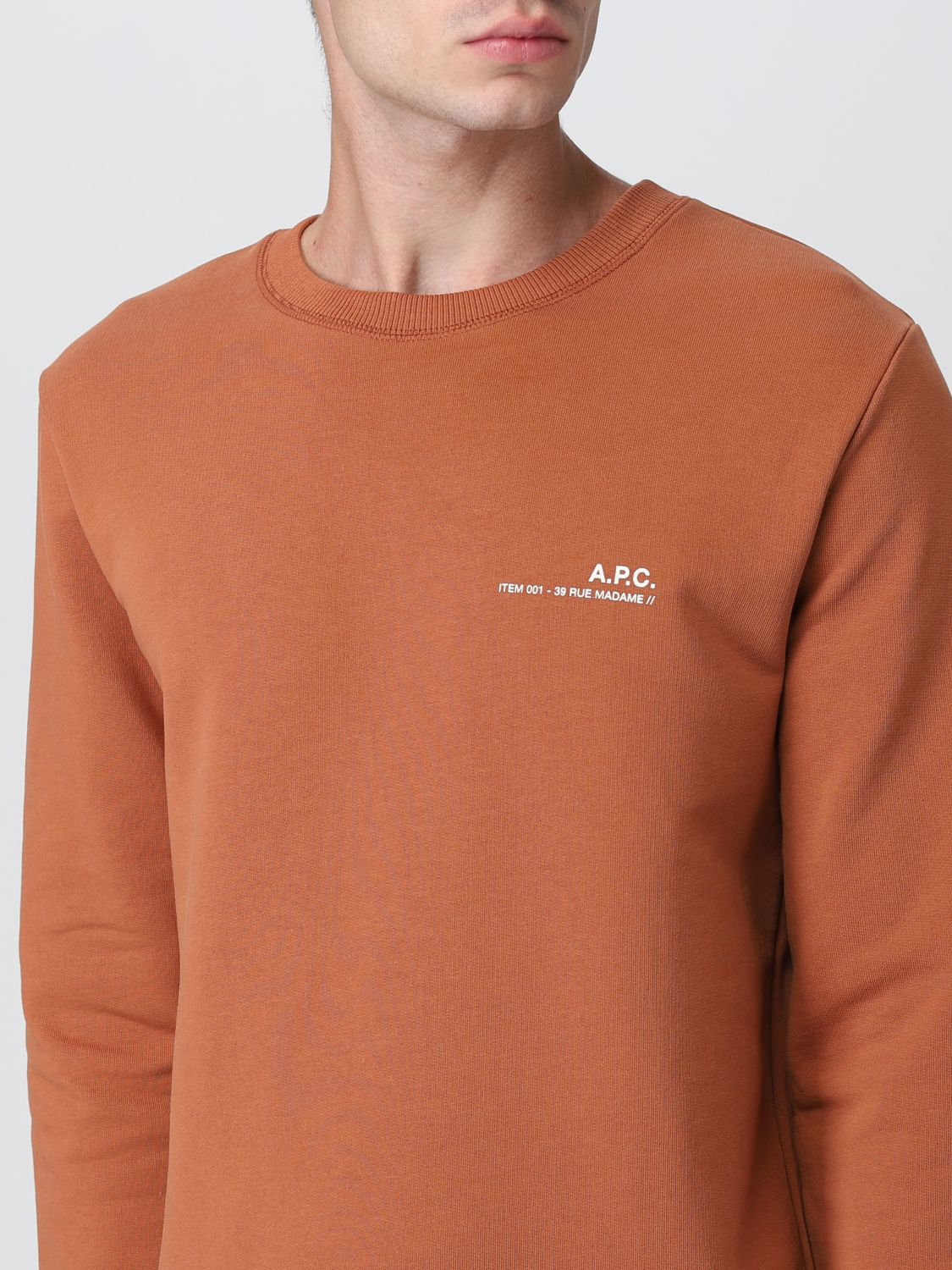 A.P.C.: sweatshirt for men - Brick Red | A.p.c. sweatshirt COFBQH27608