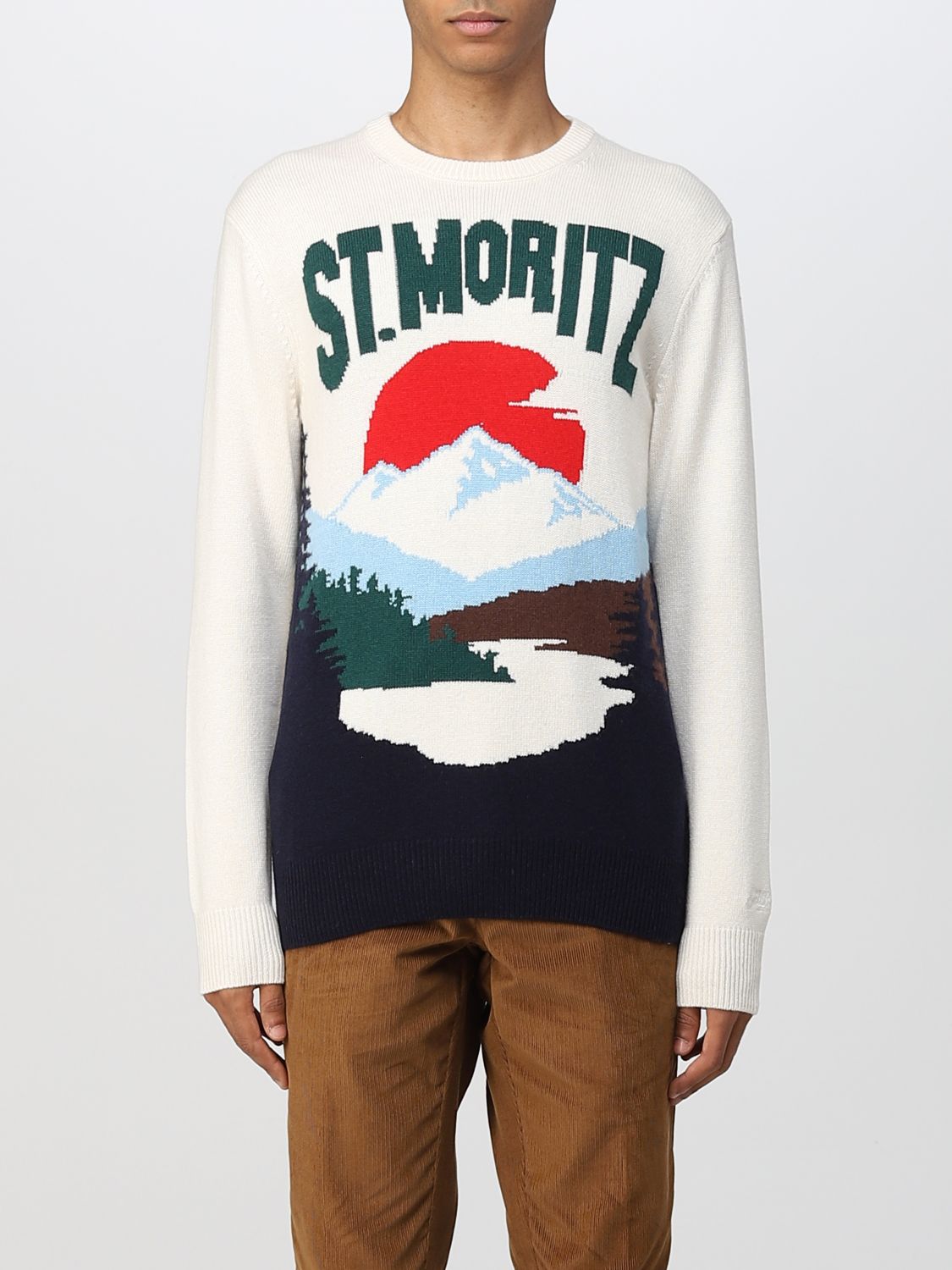 Shop Mc2 Saint Barth Sweater  Men Color White