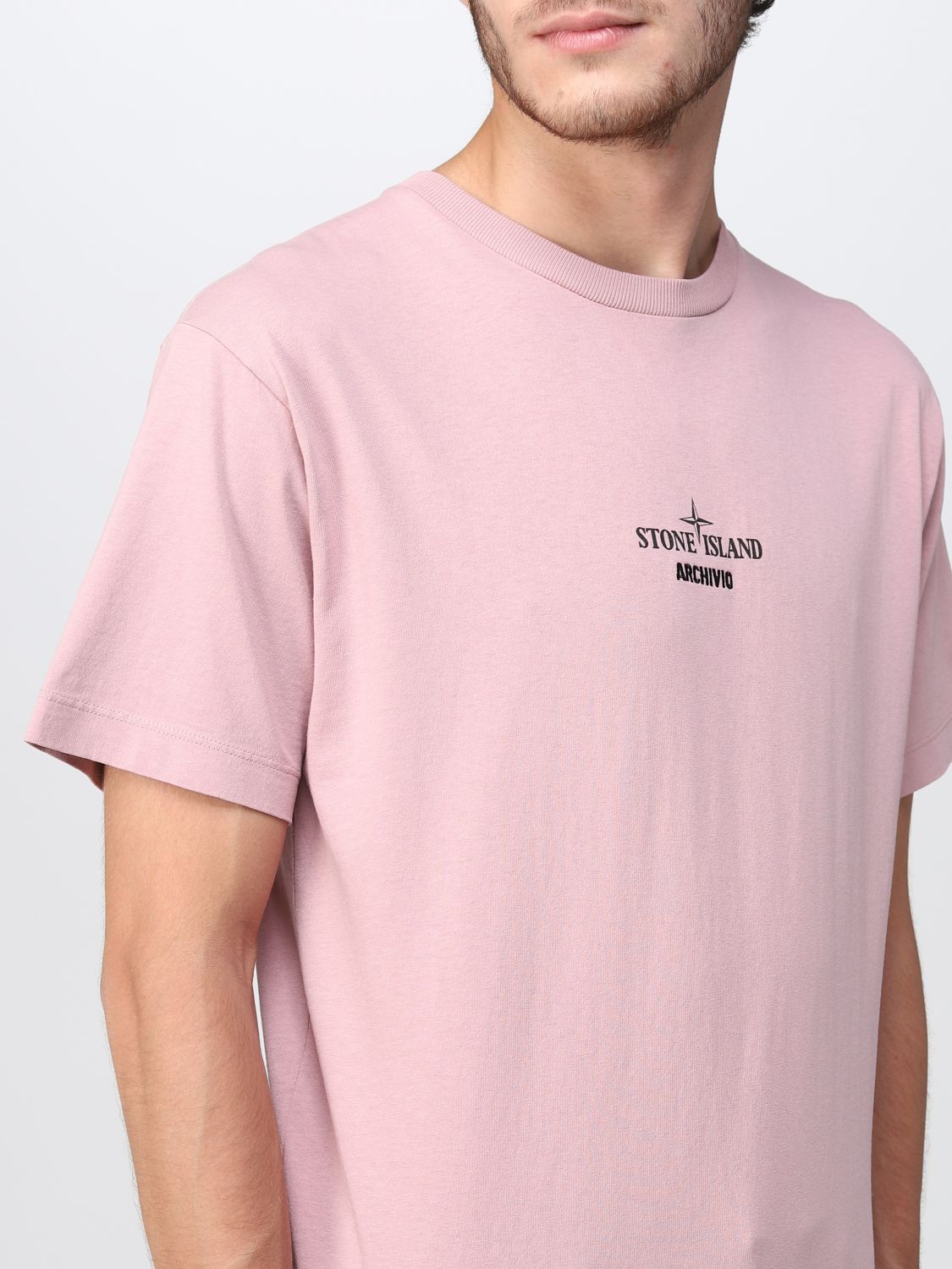 T-shirt Stone Island: Stone Island t-shirt for man pink 5