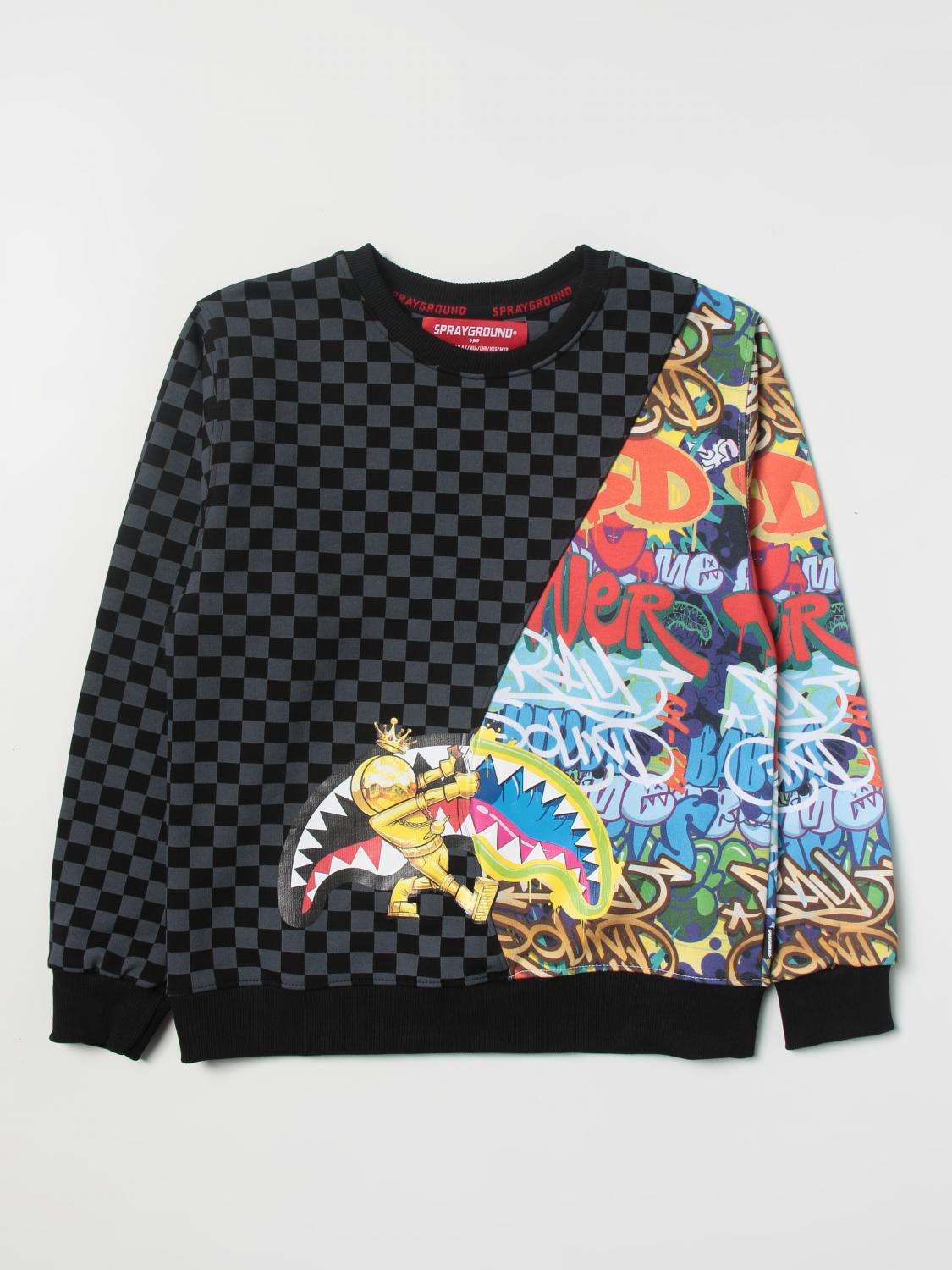 SPRAYGROUND sweater for boys Black Sprayground sweater SPY281