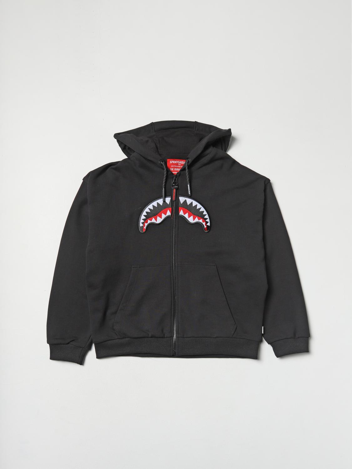 SPRAYGROUND sweater for boys Black Sprayground sweater SPY289BLK