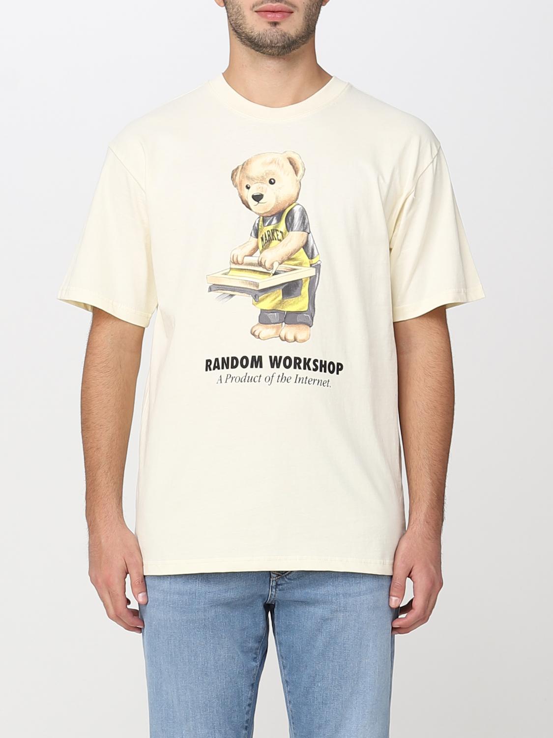 Market Random Workshop Bear T-shirt In Yellow Cream